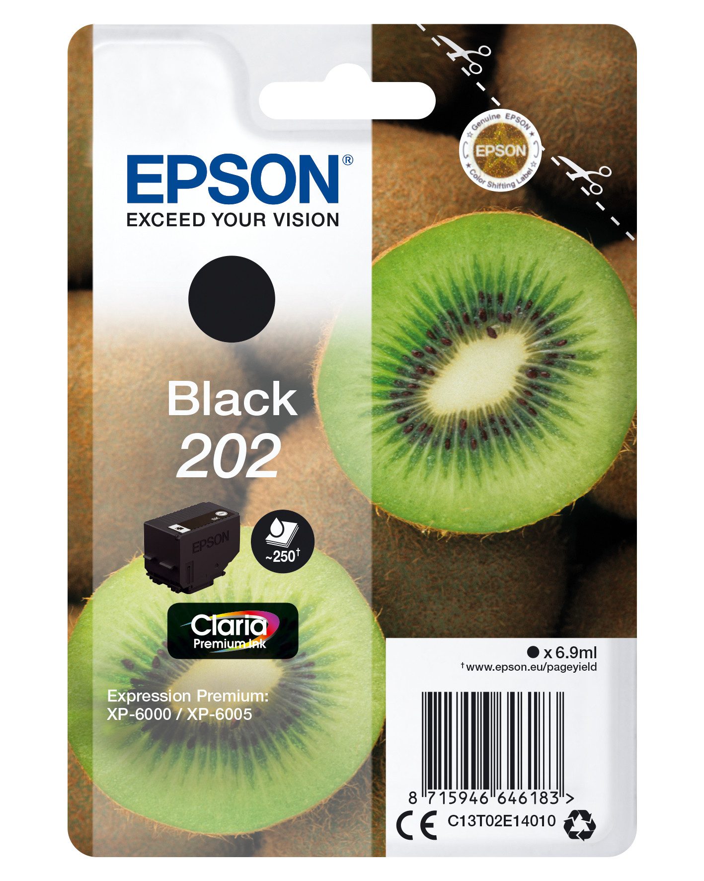 Epson Tintenpatrone 202 Black (250 Seiten) Tintenpatrone