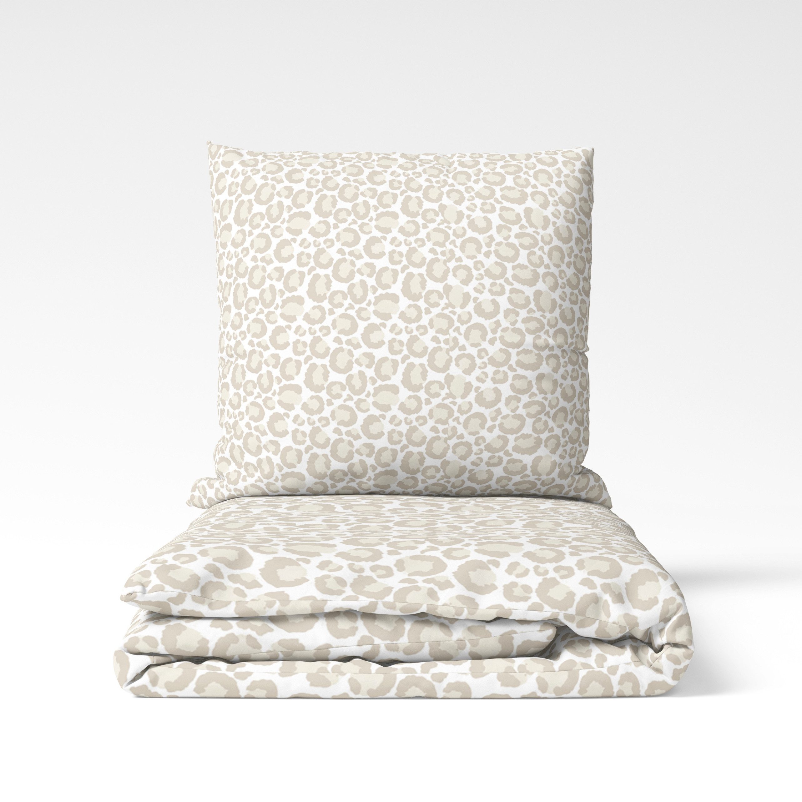MTOnlinehandel Bettwäsche Leo Adventure in Renforcé, Weiß/ Beige, Animal, 1 günstig online kaufen