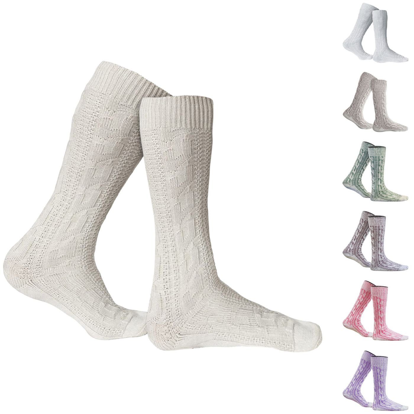 German Wear Trachtensocken GW200 Trachtensocken Strümpfe Socken 40cm Natur