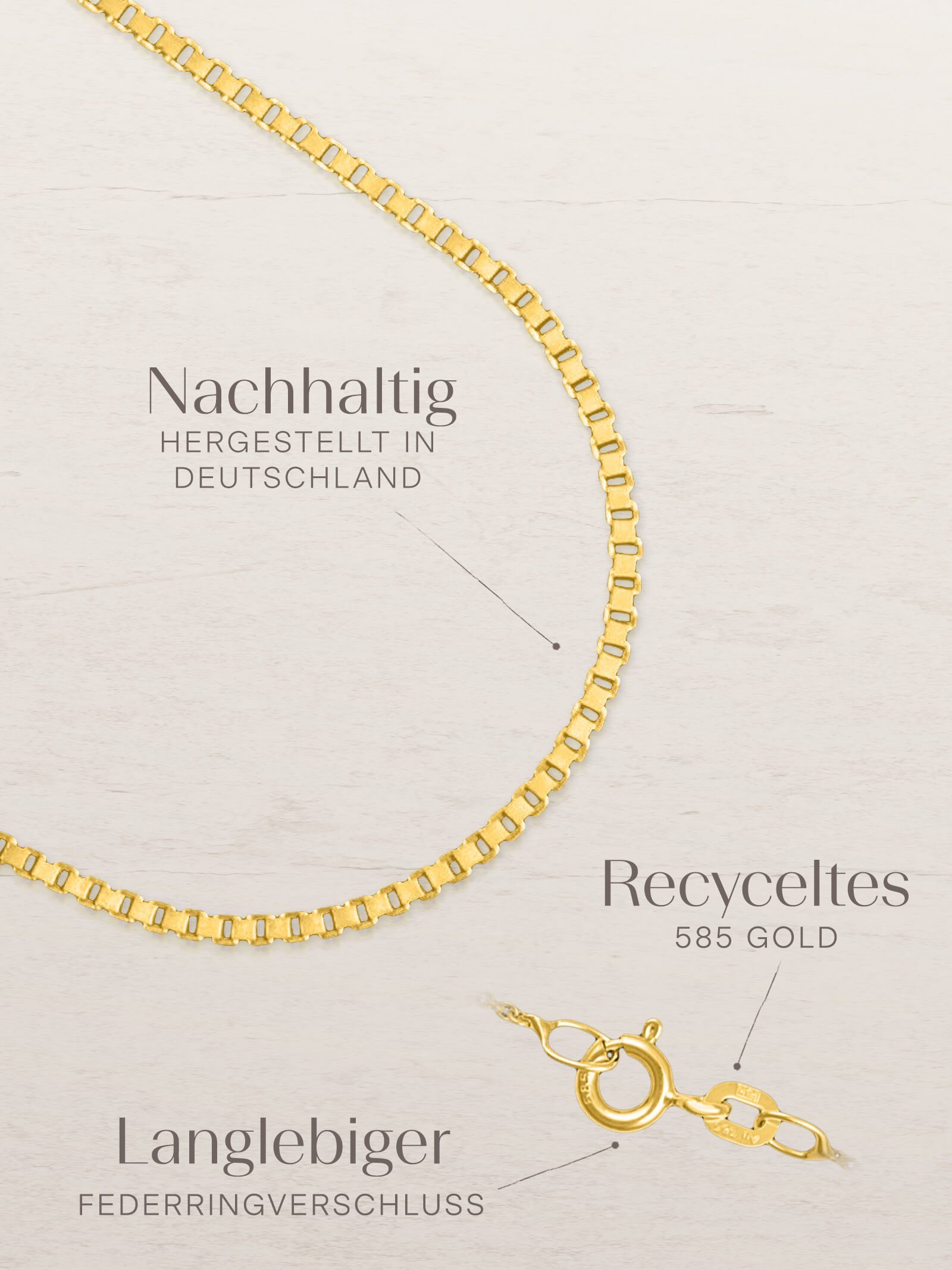 modabilé Fußkette mit Anhänger Fußkette Singapur mit Kugel 1,4mm 585 Gold (14 Karat), Fußkette Singapur mit Kugel 1,4mm 585 Gold