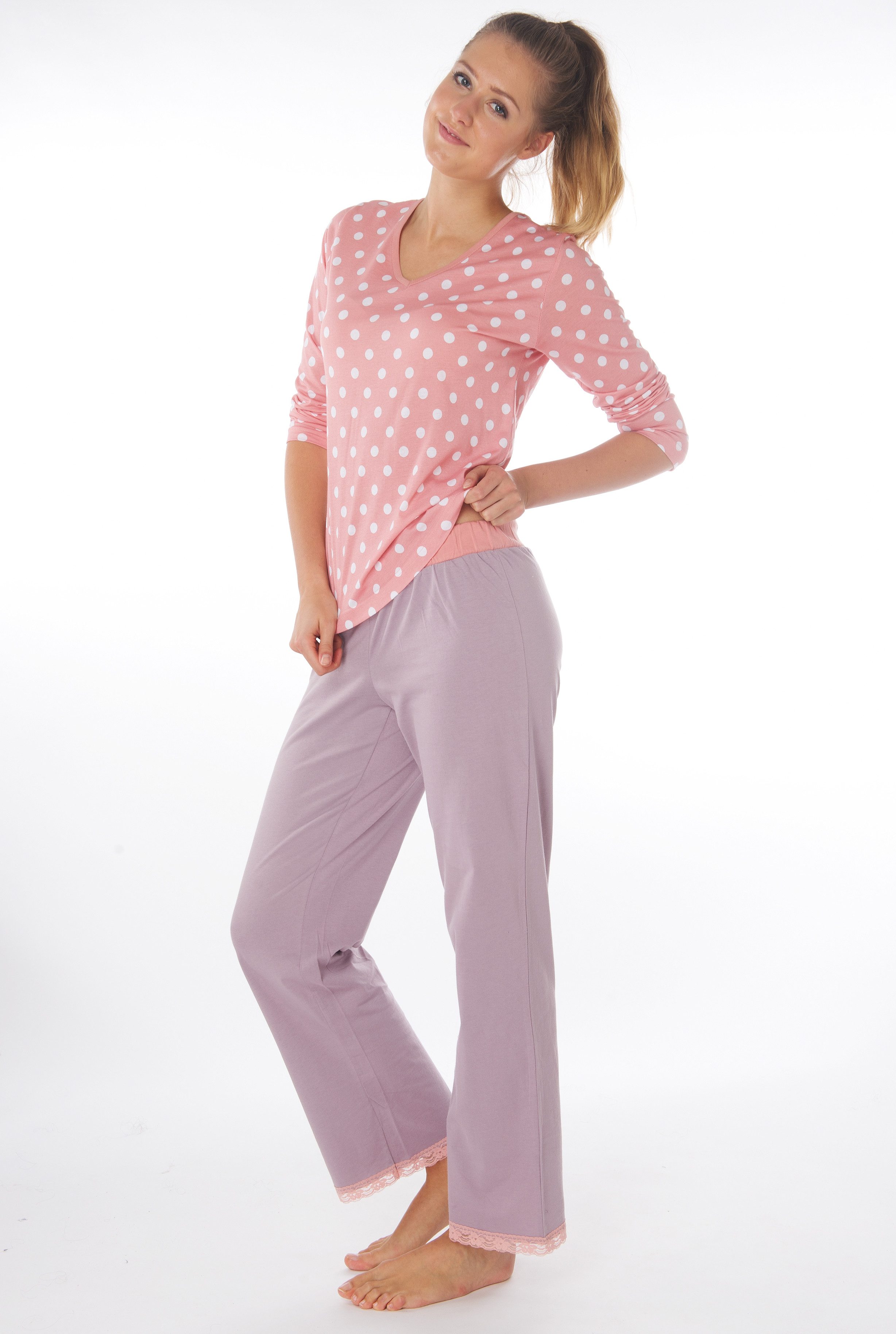 Consult-Tex Pyjama Damen Pyjama Schlafanzug DW990salm günstig online kaufen
