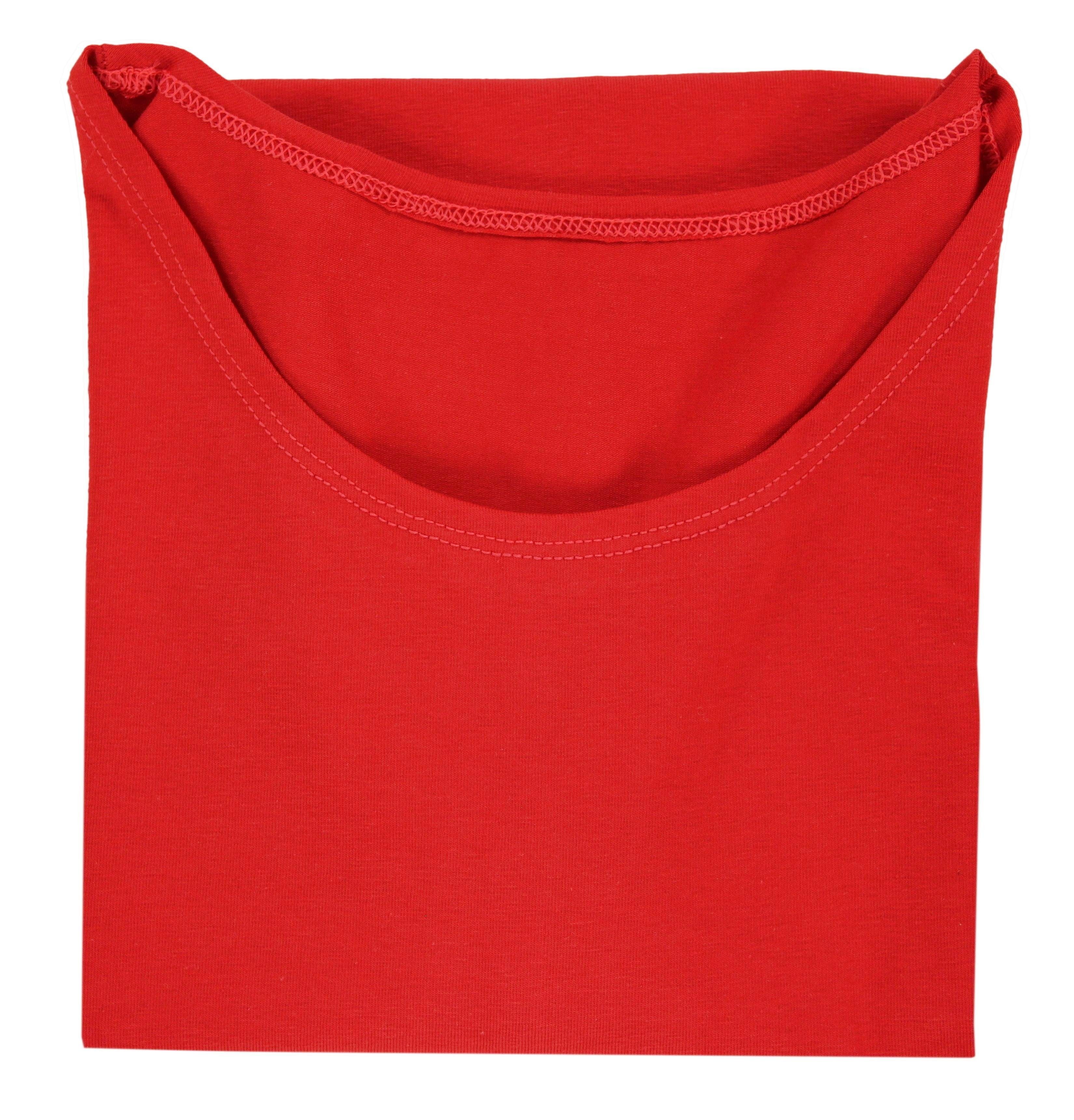 Alkato Longshirt Alkato Arm mit Rundhals Rot 3/4 Shirt Damen