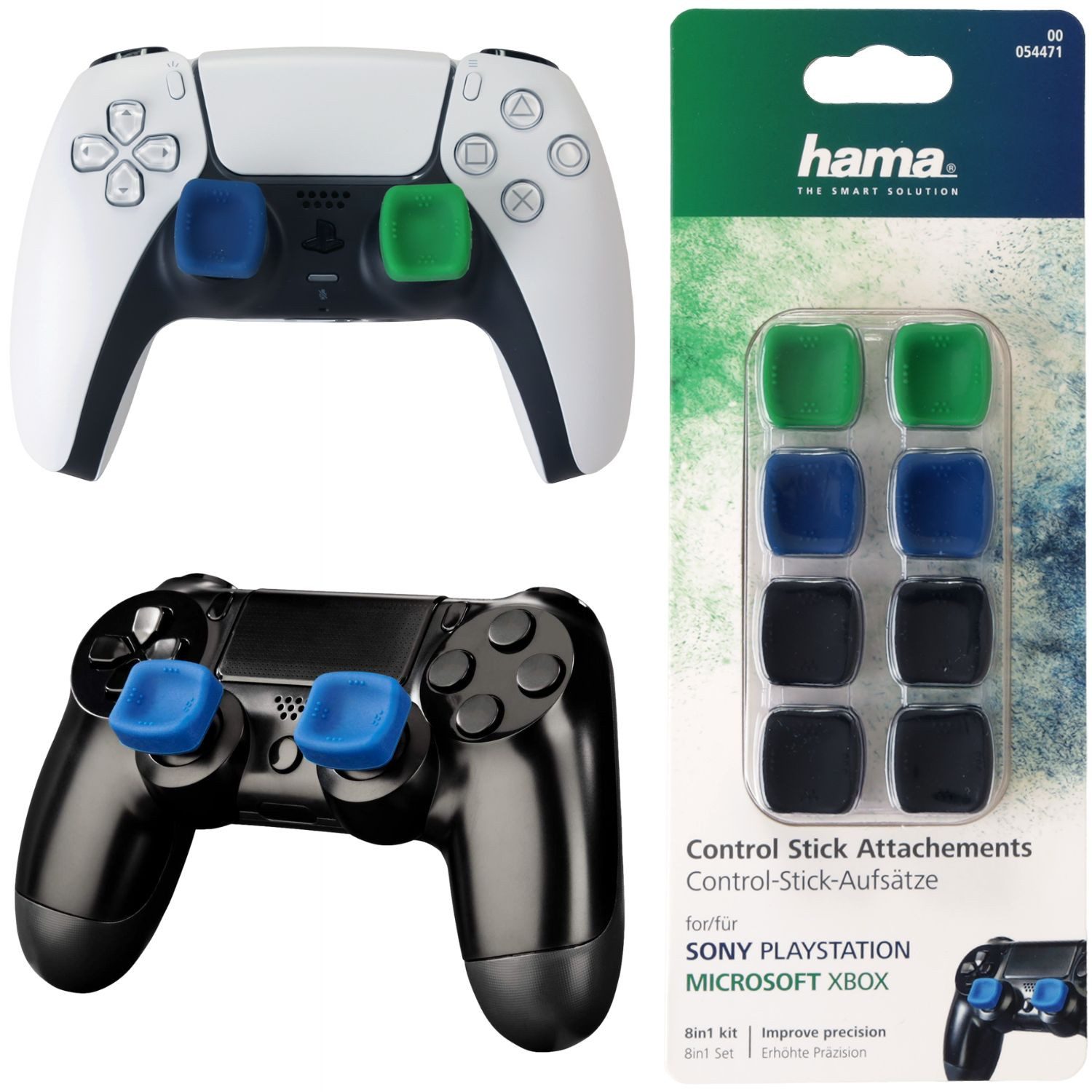 Hama 8in1 Set Control-Stick Thumb-Stick Controller Controller (Set, Controlleraufsätze für Sony PS5 PS4 Microsoft Xbox Series S X Xbox One)