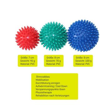 Sporttrend 24 Massageball ø 8cm Massageball Igelball + Faszienball Cork 6,5cm, Bindegewebe