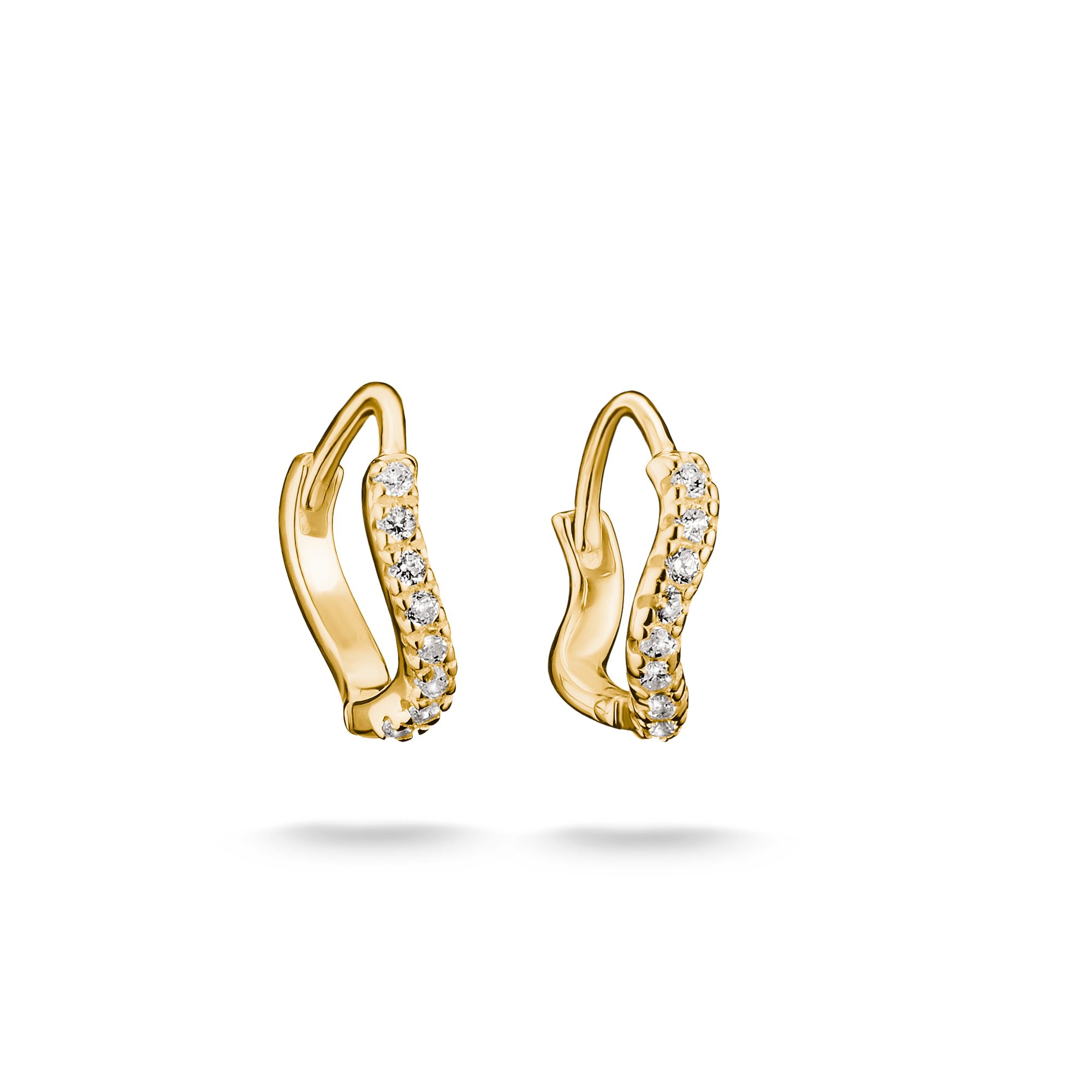 THOMAS SABO Paar Creolen gelbgoldfarben, mit Zirkonia (synth)