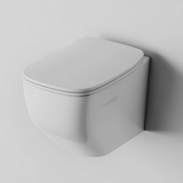 CHRIS BERGEN Tiefspül-WC Jil, spülrandlose Toilette komplett mit WC-Sitz