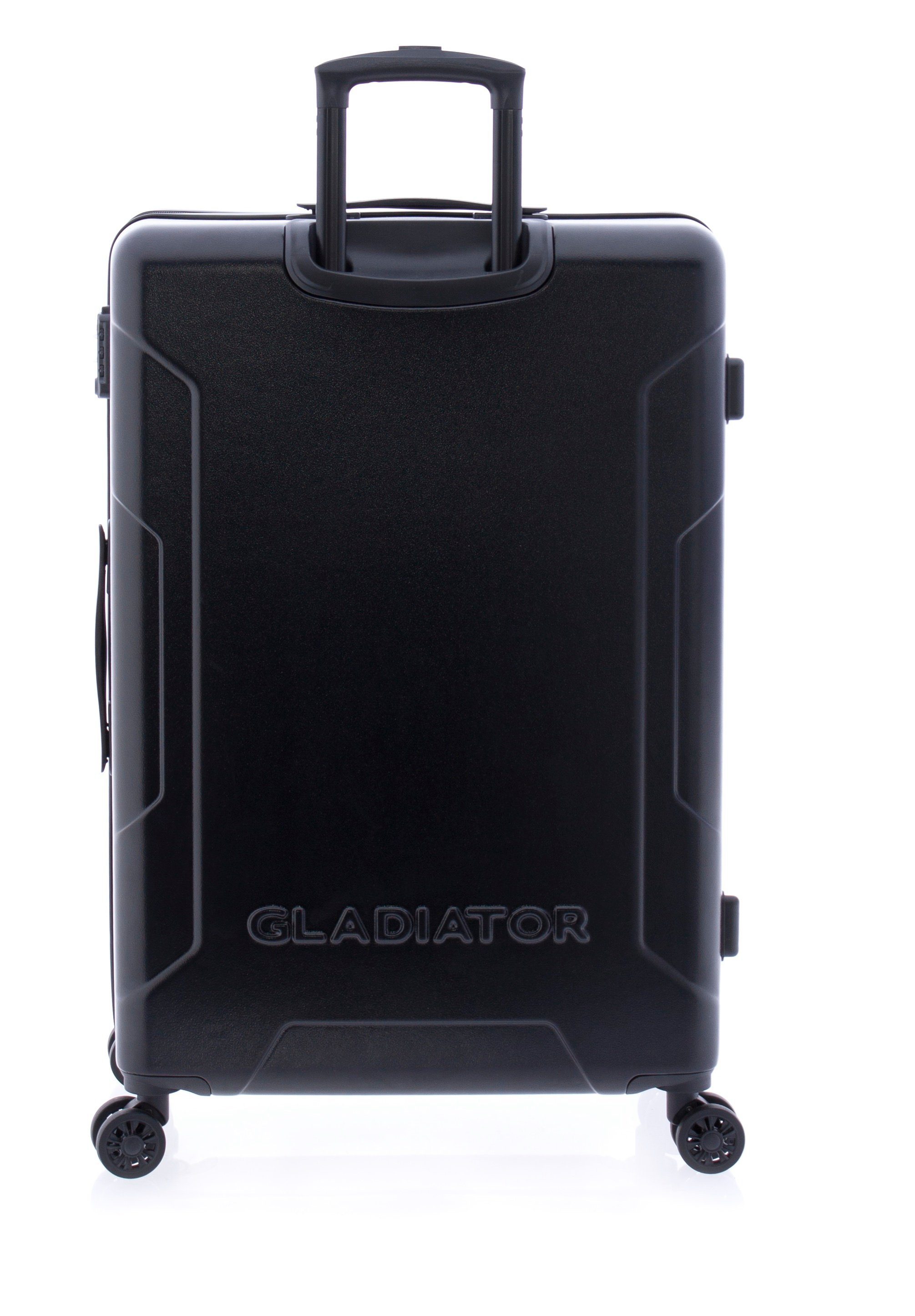Koffer Hartschalen-Trolley cm, Farben 4 3,8kg, schwarz XL-78 GLADIATOR TSA, 4 Rollen