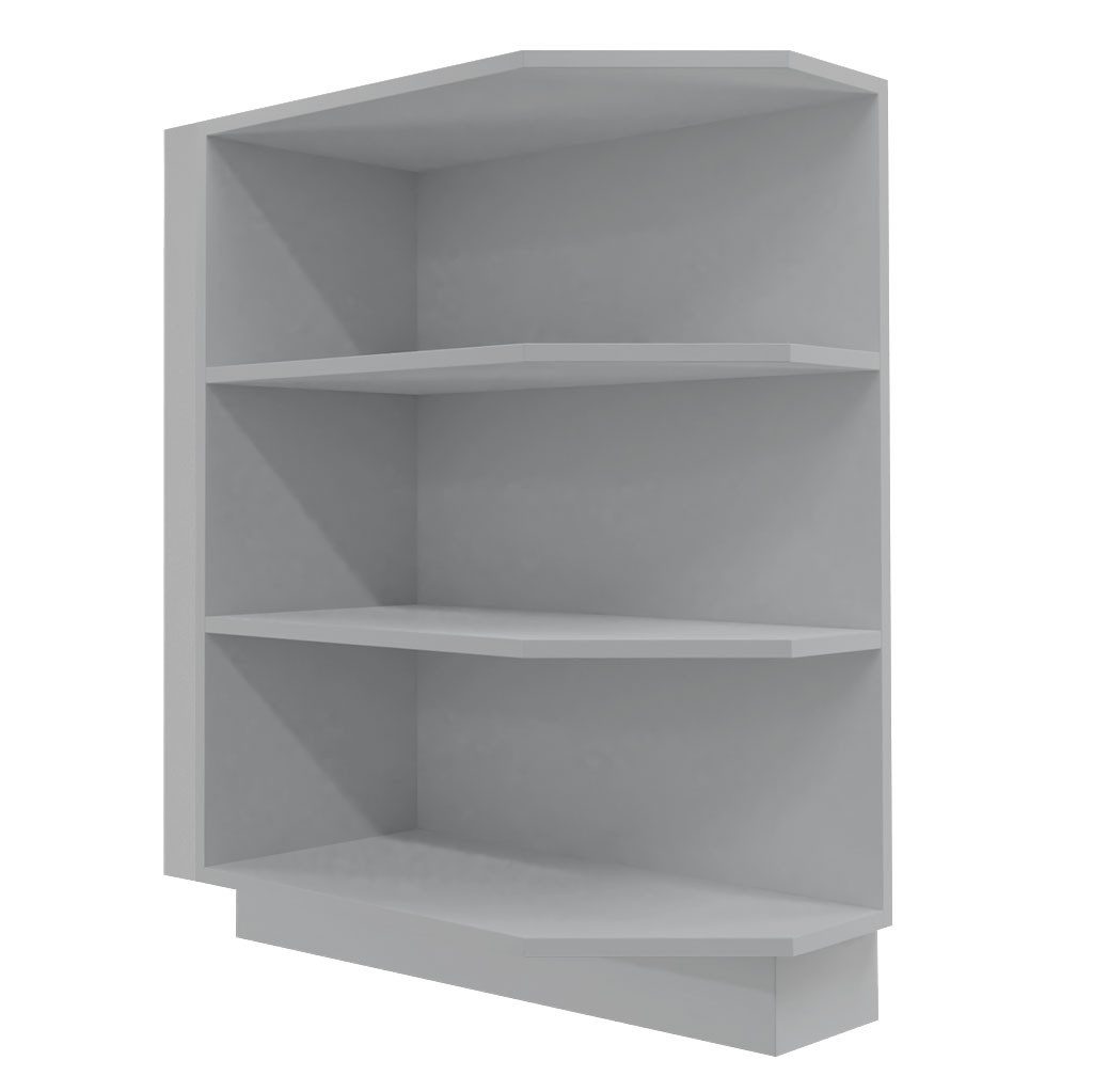 Feldmann-Wohnen Unterschrank D6/30 (D6/30, 3 Ablagefächer, 1-St., moderne Optik, wahlweise links oder rechts anstellbar) 30x65,5x82cm grau