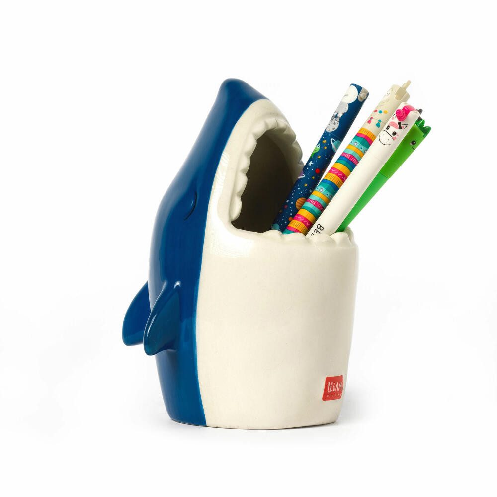 Legami Organizer Ceramic Pen Holder Desk Friends Shark