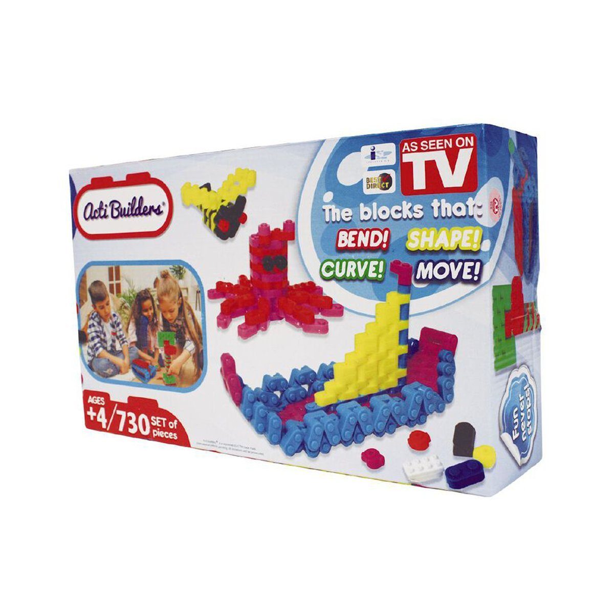 Acti Builders® Bausteine - flexible Steckbausteine 730 Teile Spielbausteine günstig online kaufen