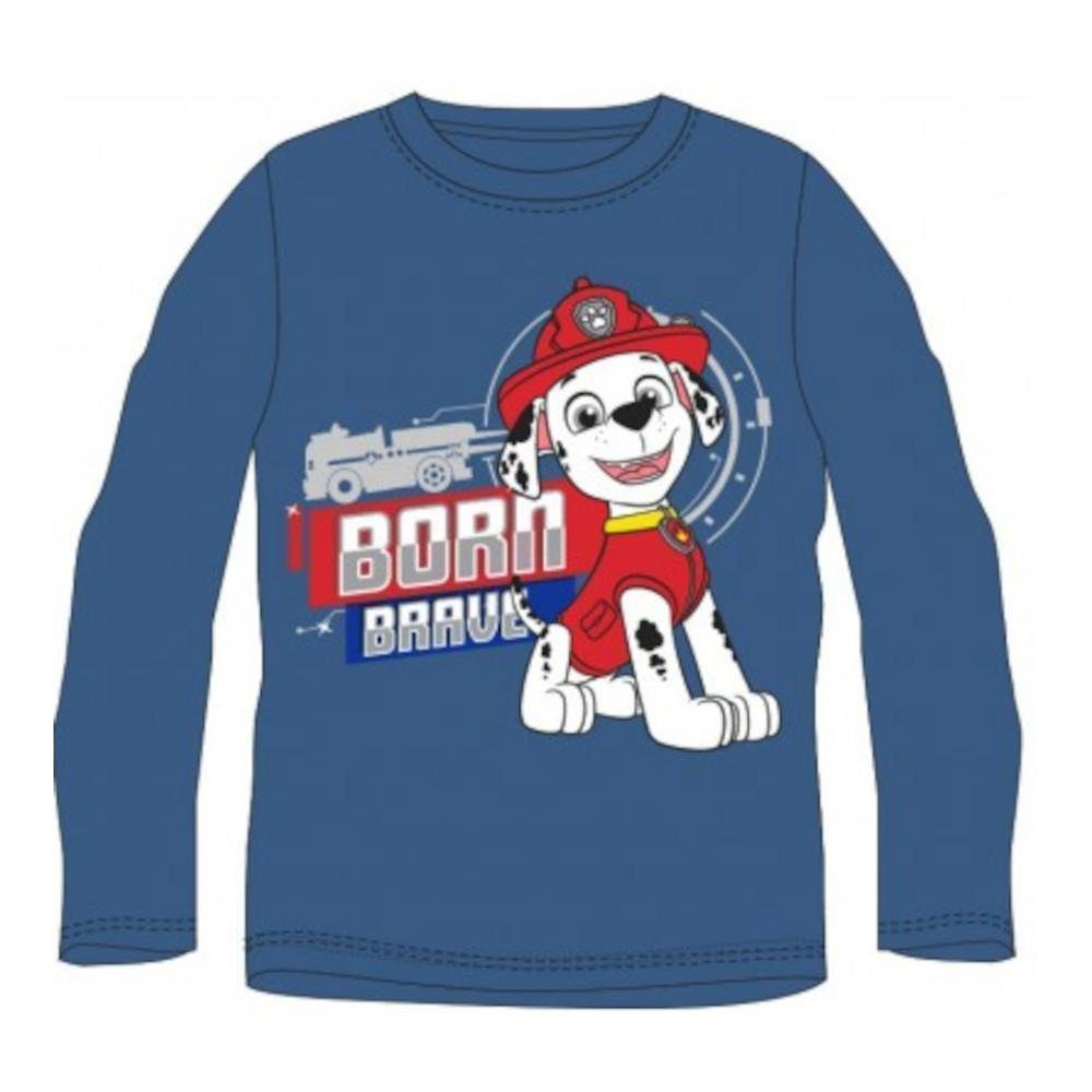 PAW PATROL T-Shirt Paw Patrol Langarm-T-Shirt für Jungen - "Born Brave" Design, 100%