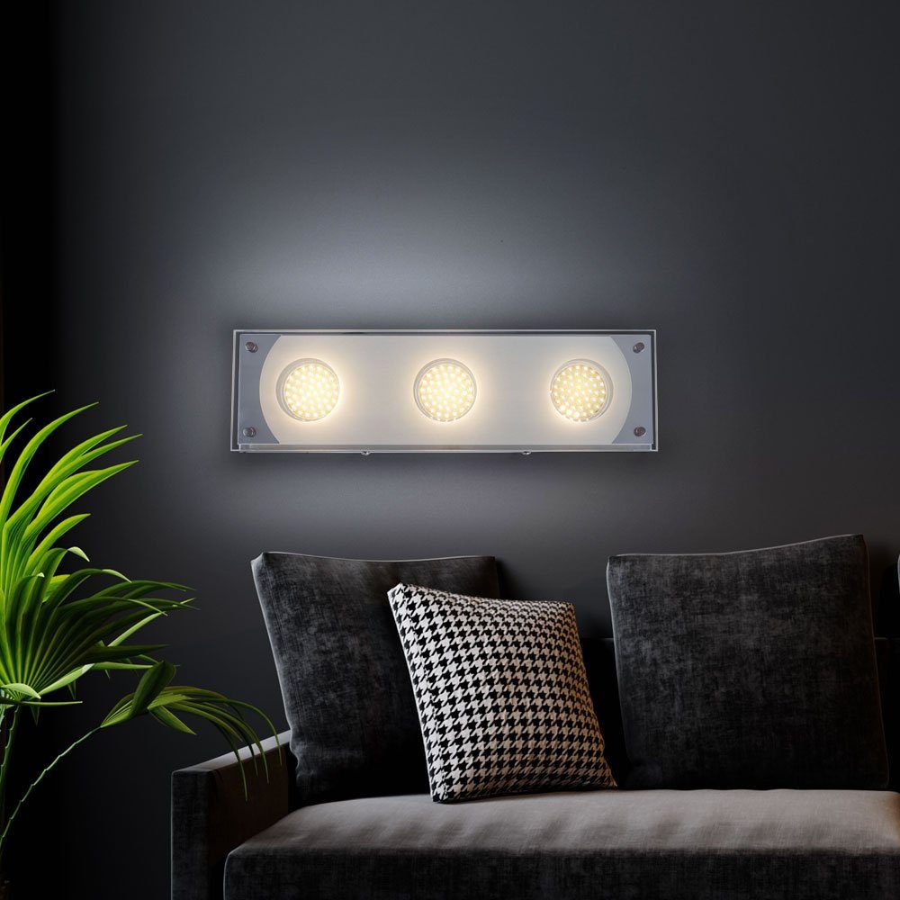 etc-shop LED Deckenleuchte, LED-Leuchtmittel Wandleuchte Deckenlampe Wandlampe Deckenleuchte verbaut, fest Stahl Warmweiß