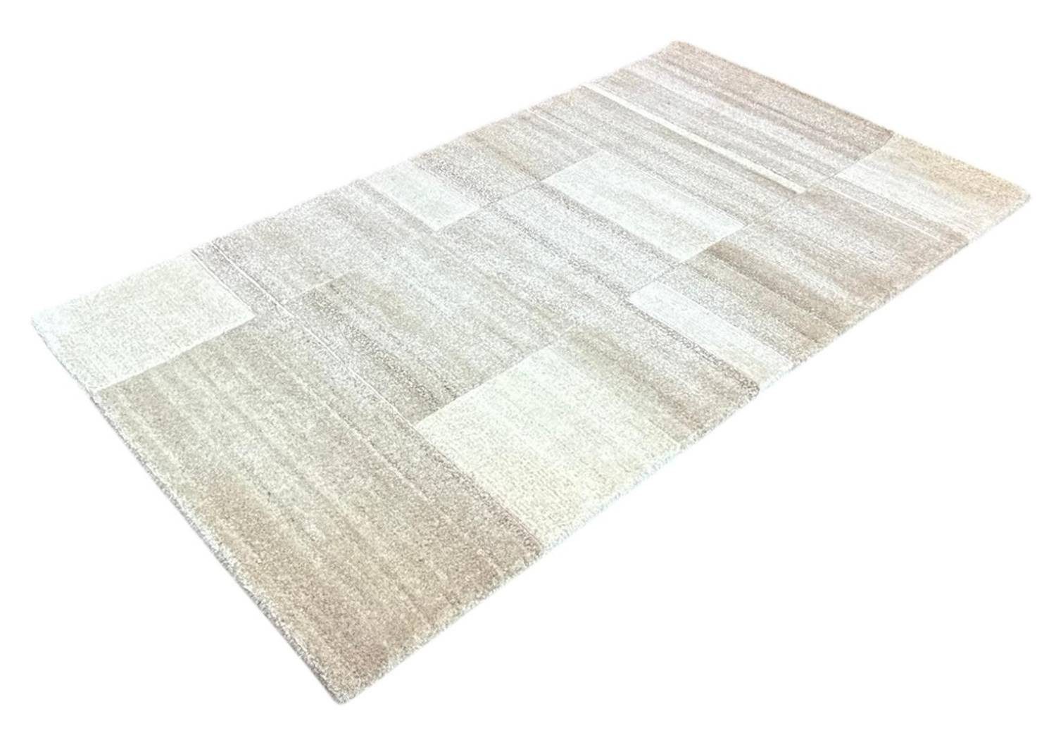 Rug Studios Teppich NEPAL NATUR - HANDGEKNÜPFT, Rechteckig, Höhe: 20 mm, Handgeknüpft, 70 x 140 cm, Beige meliert