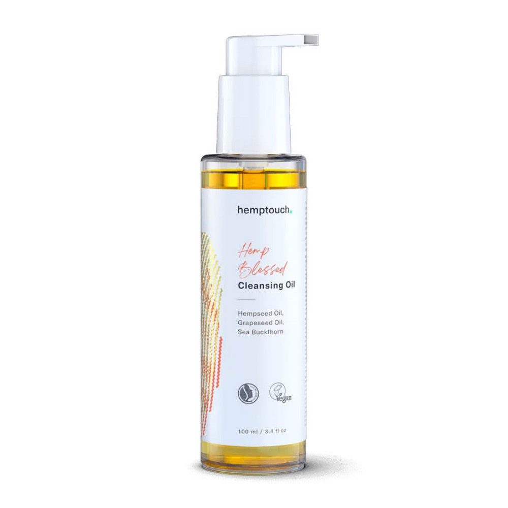 Hemptouch Gesichtsreinigungsgel Cleansing Oil mit Squalan, Hanf- & Traubenkernöl, entfernt sanft und gründlich Schmutz, Talg, Sonnenfilter und Make-up
