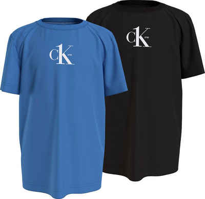 Calvin Klein Longshirt (Packung, 2-tlg., 2er-Pack) mit großem Logodruck auf der Brust