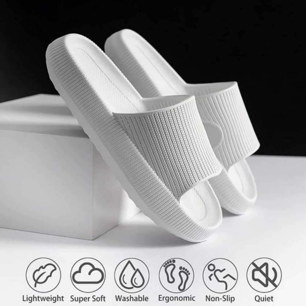 Blusmart Damen Herren Badeschuhe Badepantolette (EVA Rutschfest Pantoletten, Dicke Sohle bequeme) für Badezimmer, Schlafzimmer, Wohnzimmer, Strand, Freizeit – Bild 2 von 5