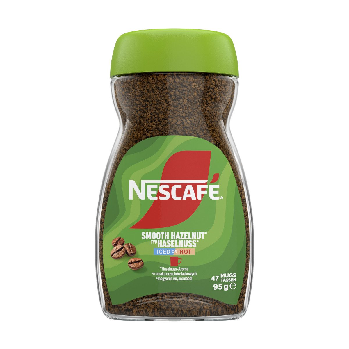 NESCAFE Kaffee, Nescafe Hazelnut Instant Löslicher Bohnenkaffee Packung 95g