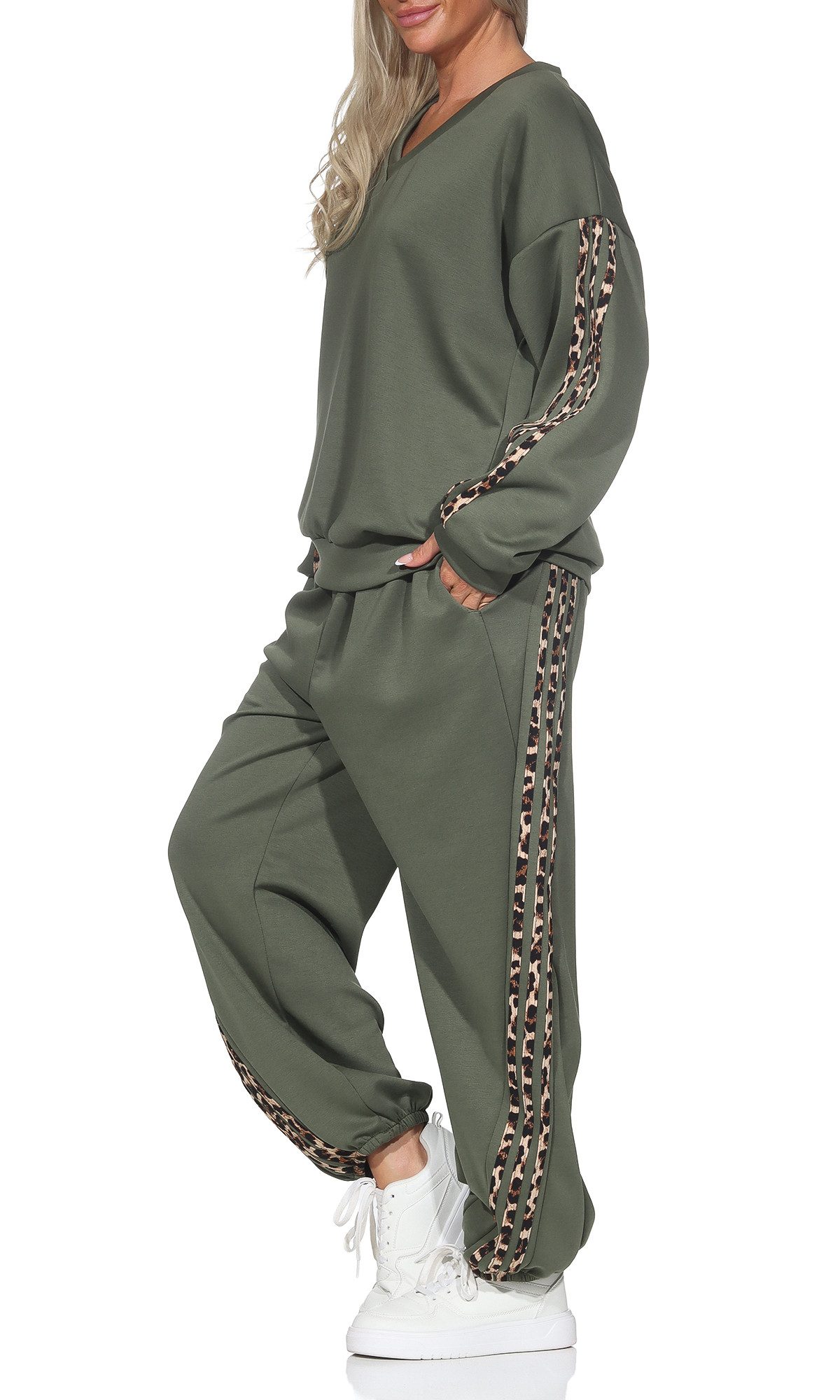 simaranda Jogginganzug Damen Jogginganzug 109 36-42 Olive
