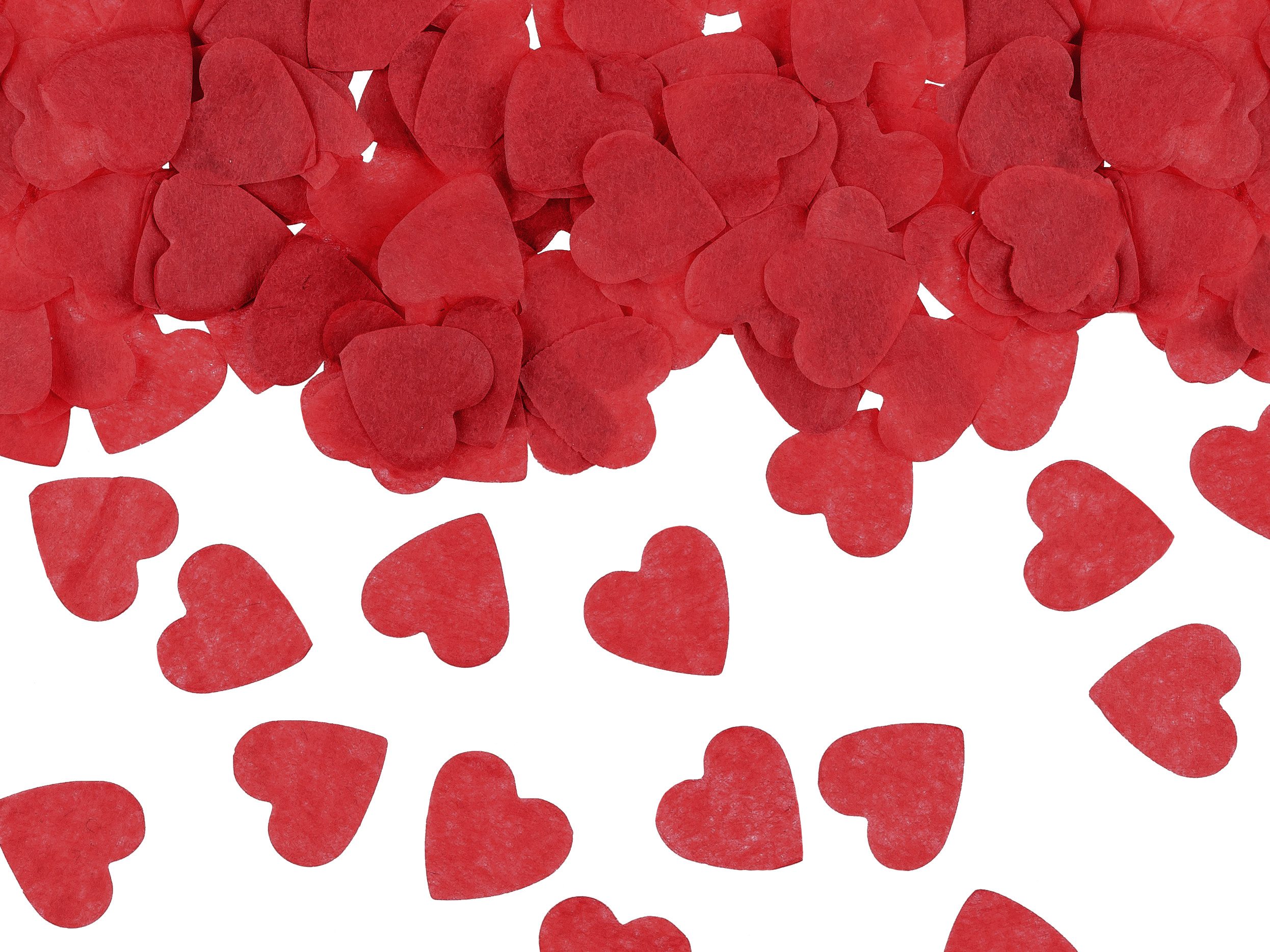 partydeco Konfetti Konfetti Papier Herzen Rot 15g