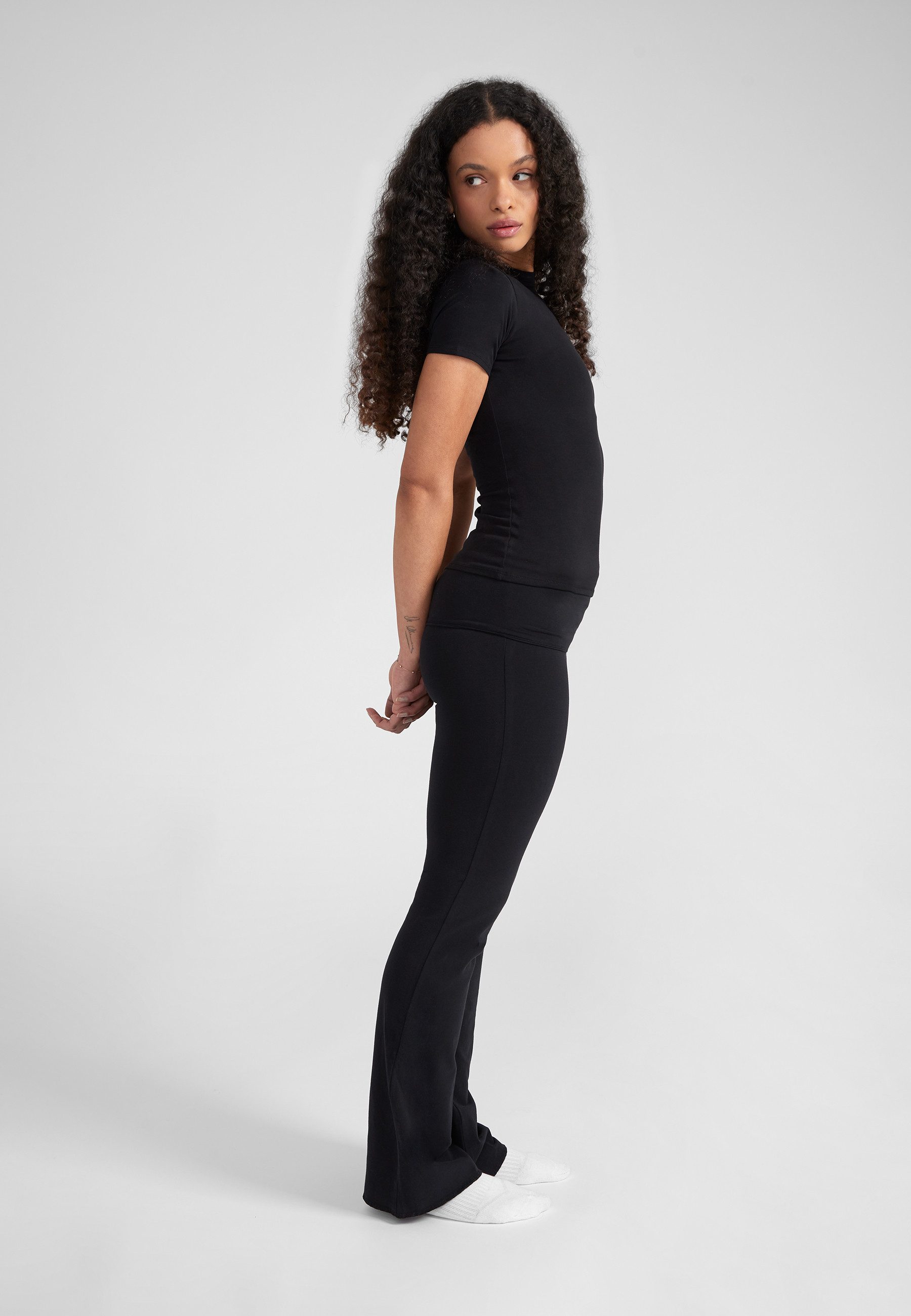 Style Republic Yogahose Freizeithose mit Foldover-Bund