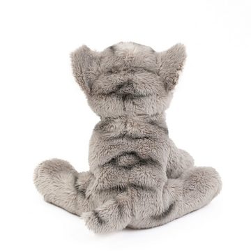 Teddys Rothenburg Kuscheltier Katze 14 cm sitzend grau getigert Kuscheltier