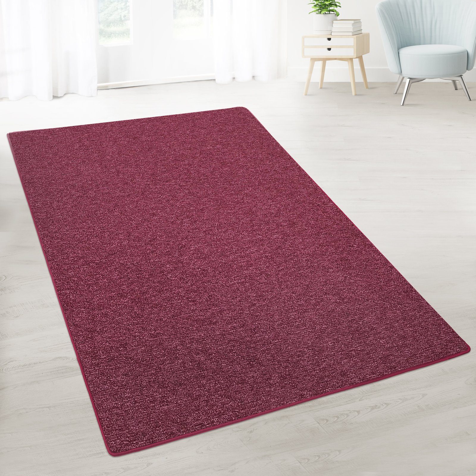 casa pura Teppich London, Erhältlich in vielen Farben & Größen, Teppichläufer, Läufer, rechteckig, Höhe: 4 mm – Bild 5 von 5