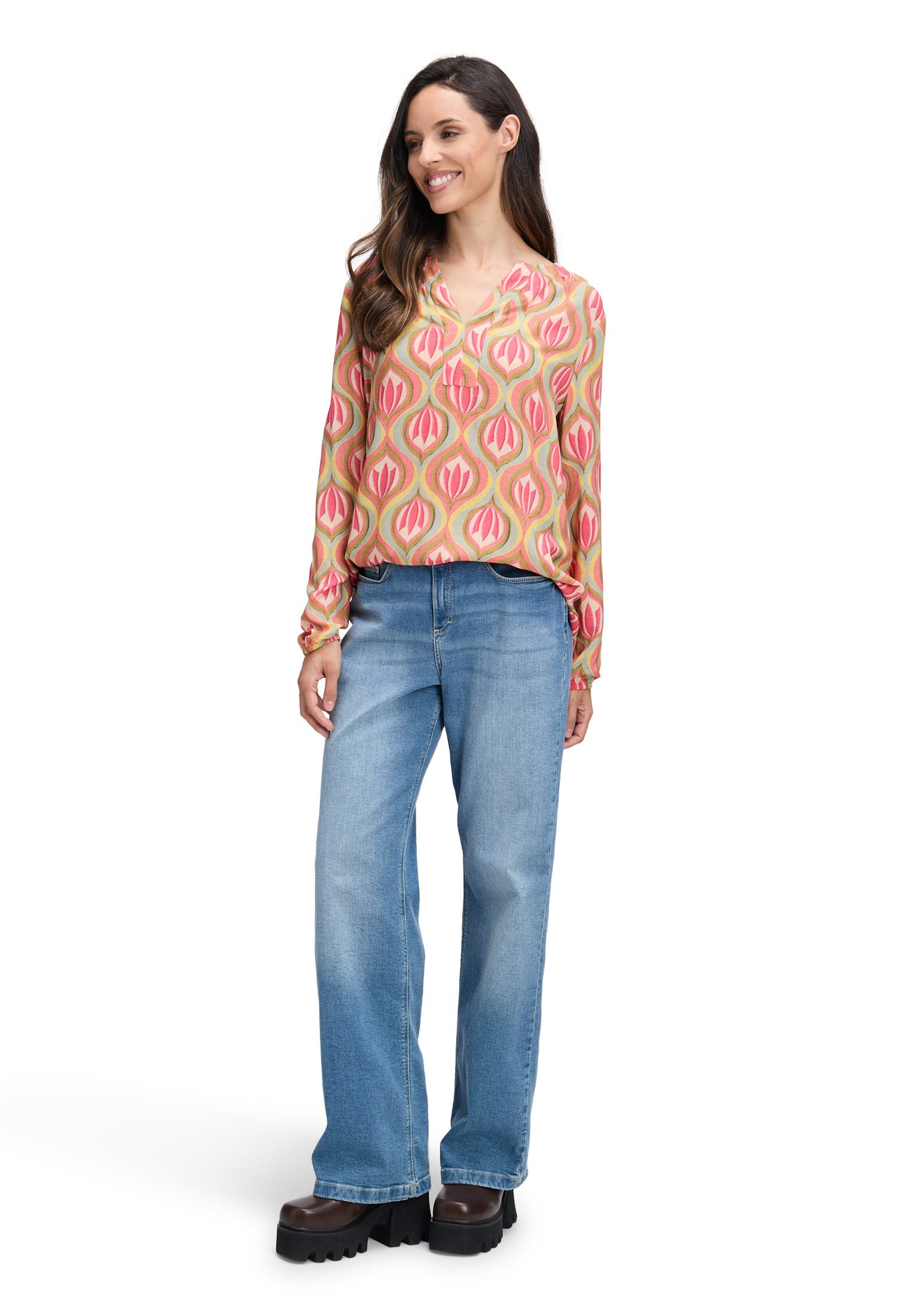 Cartoon Schlupfbluse Damen mit Muster