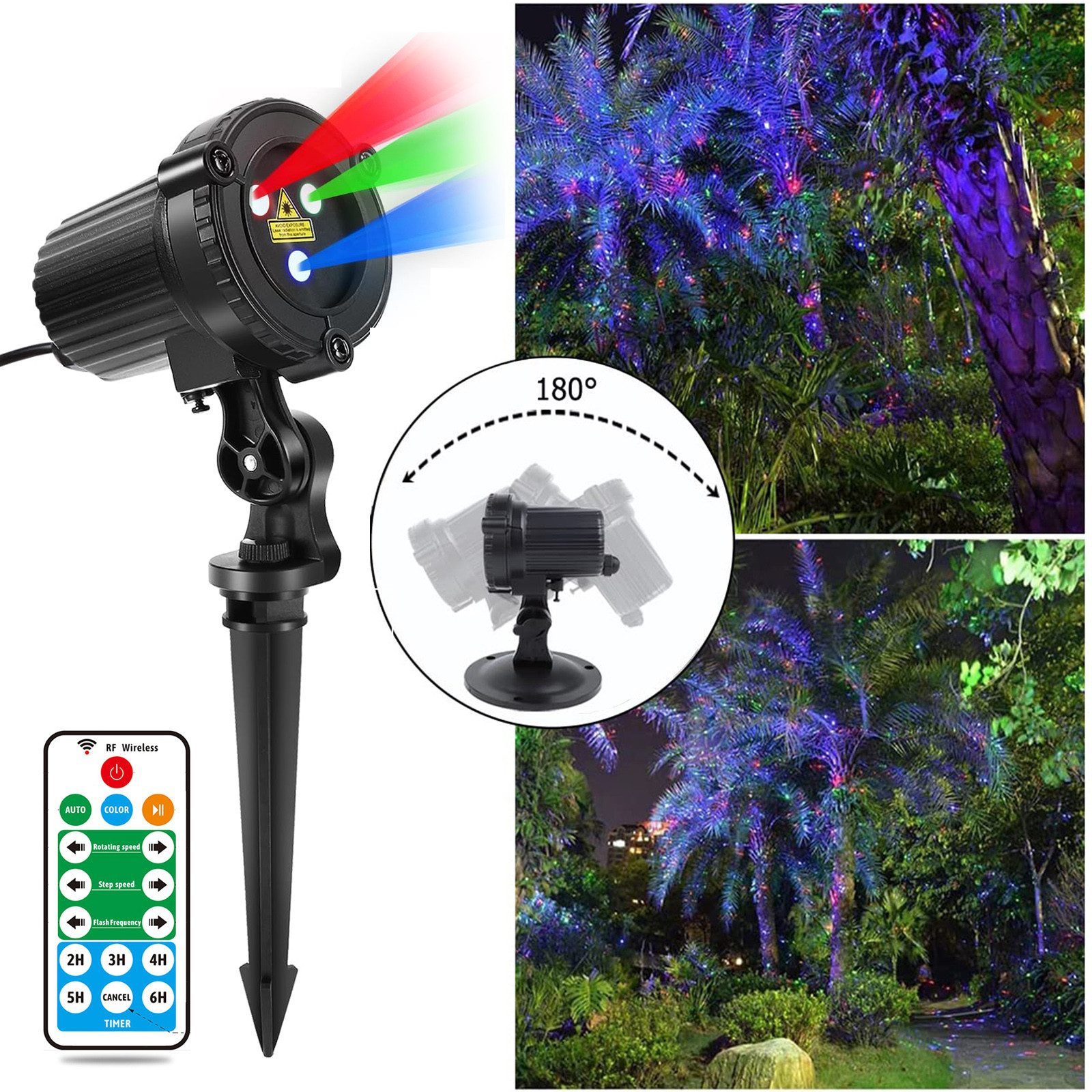 Jibenhome LED Gartenleuchte Laser Weihnachtsbeleuchtung,LED Laserprojektor günstig online kaufen
