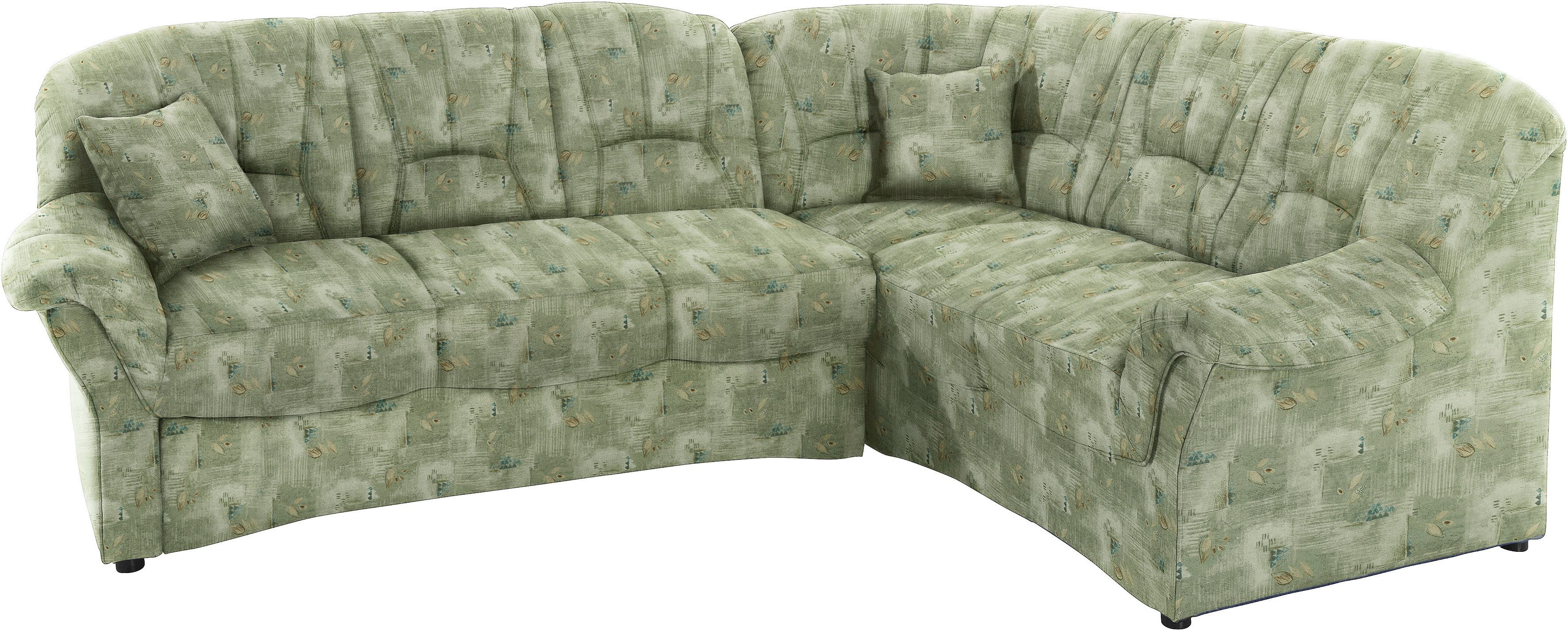 DOMO collection Ecksofa Bahia L-Form, B/T: 256/200 cm, belastbar bis 140kg/Sitz, mit Federkern, Microfaser, natur