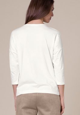 bianca 3/4-Arm-Shirt JULIE im cleanen Style mit Frontmotiv und Tunnelzug