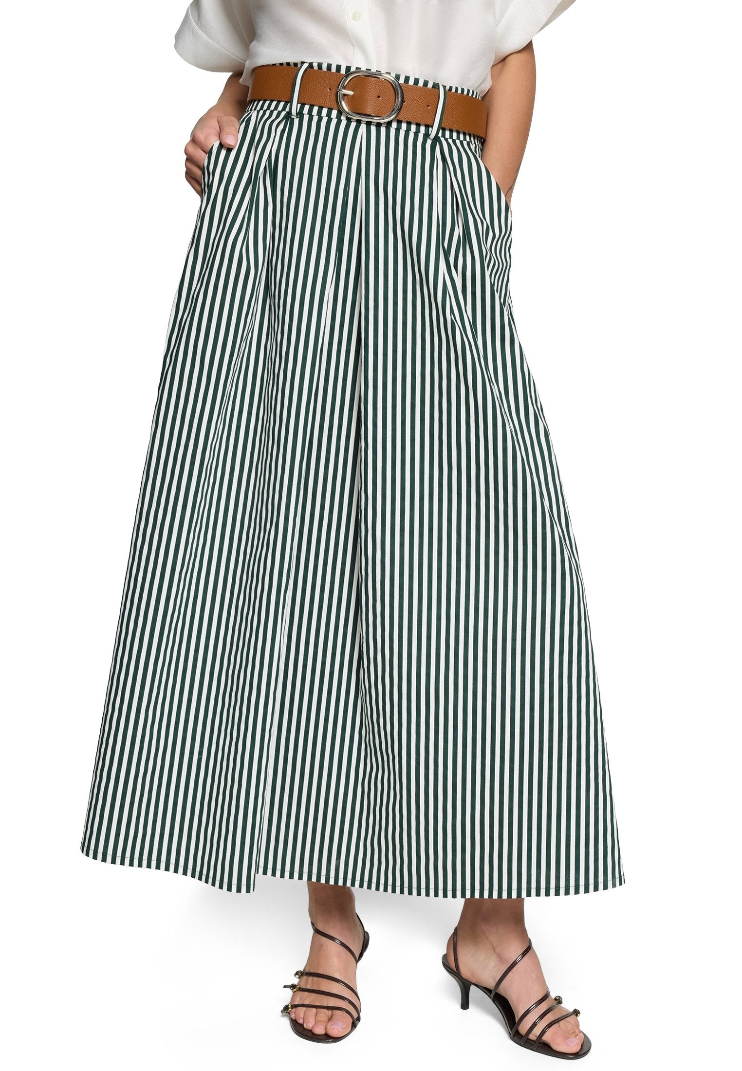 Zero Maxirock Damen mit Gürtel Gürtel