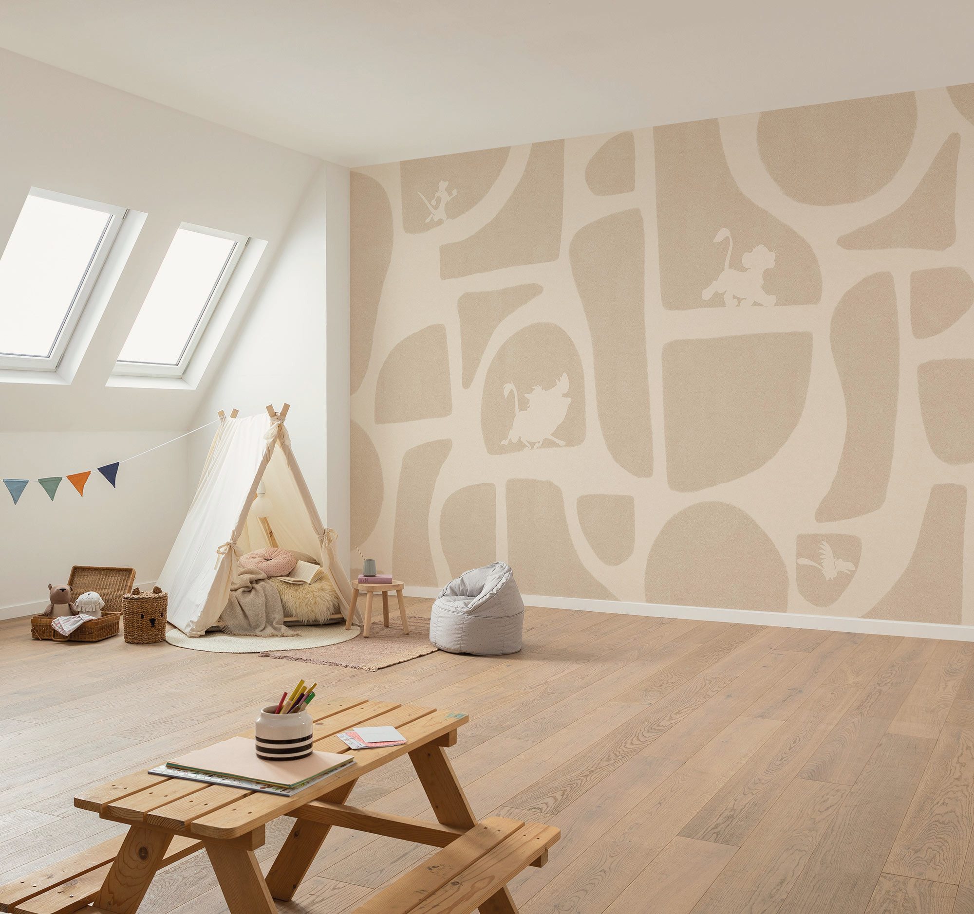 Komar Kindertapete Disney The Lion King Animals and Shapes, glatt, bedruckt, (Packung, 1 St)