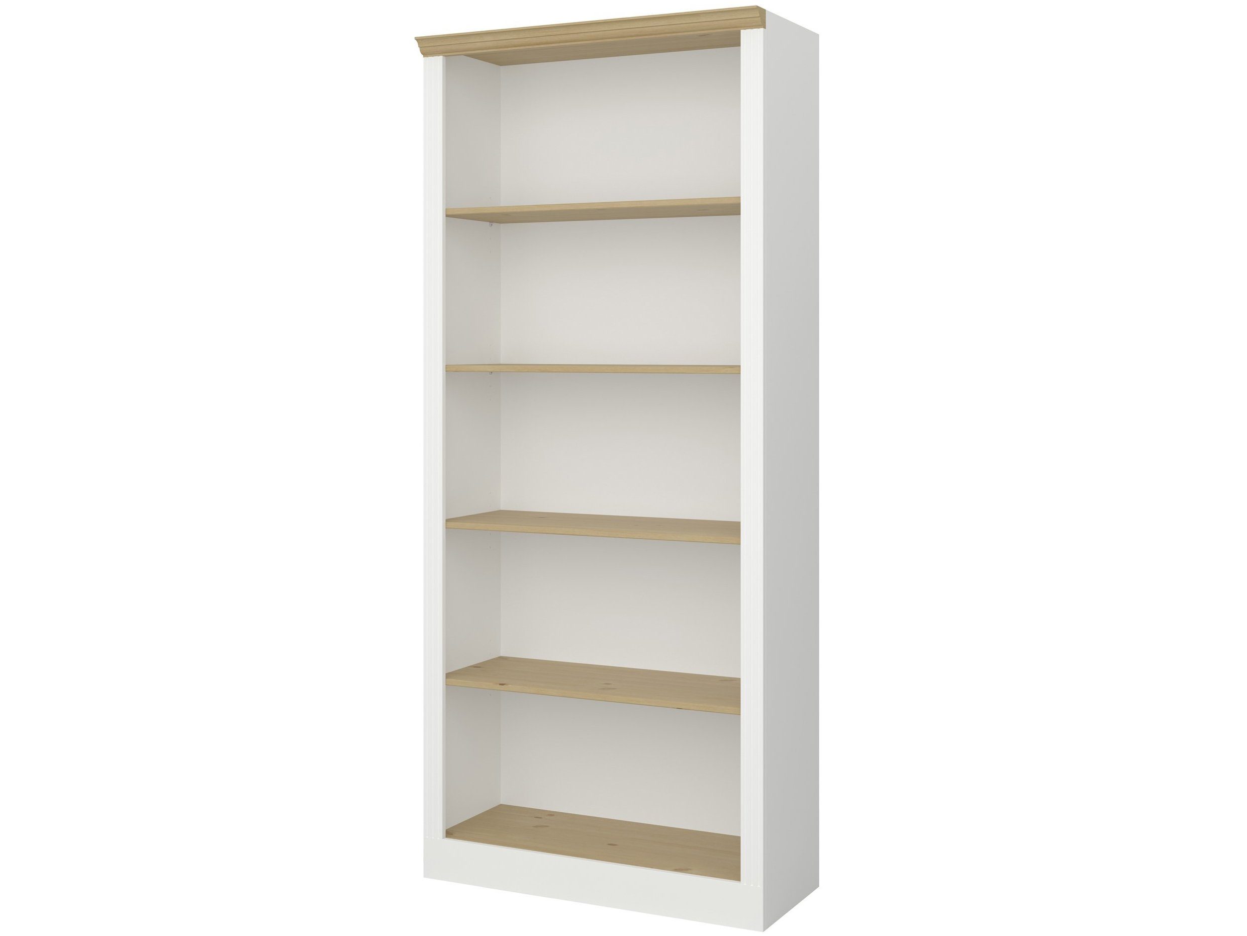 loft24 Bücherregal Leander, Standregal mit 5 Fächern, FSC®-zertifiziert, Made in Denmark