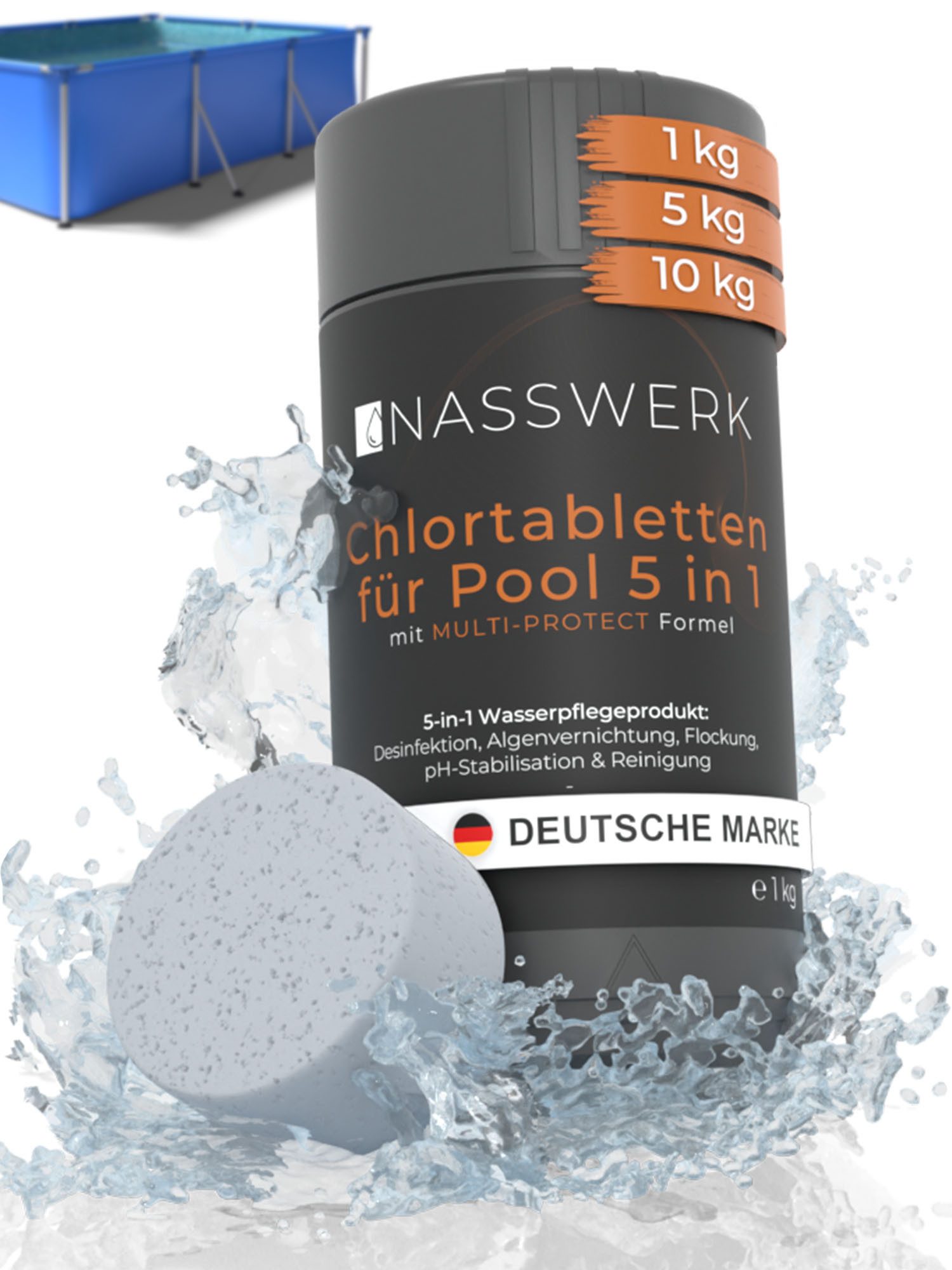 Nasswerk® Chlortabletten Multitabs 5-in-1 Chlortabletten 200g günstig online kaufen