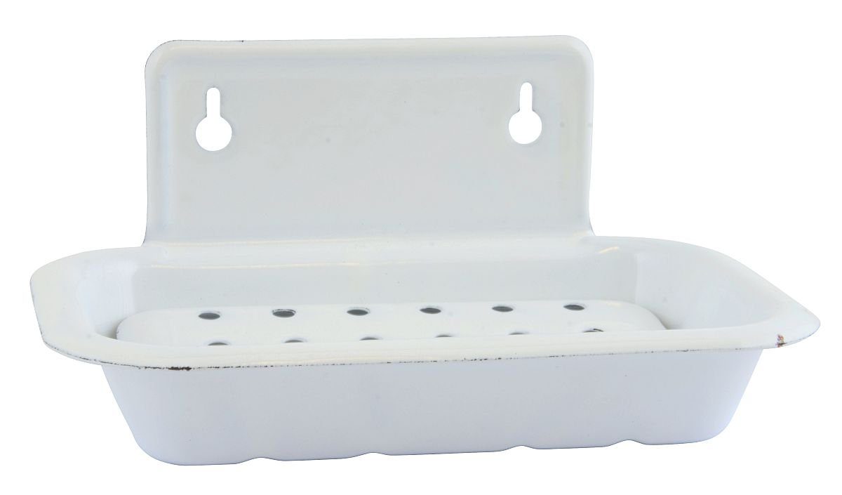 Ib Laursen Seifenspender »Seifenschale Wandseifenschale Seifenhalter Emaille  Antik Weiß Laursen 0422-11« online kaufen | OTTO