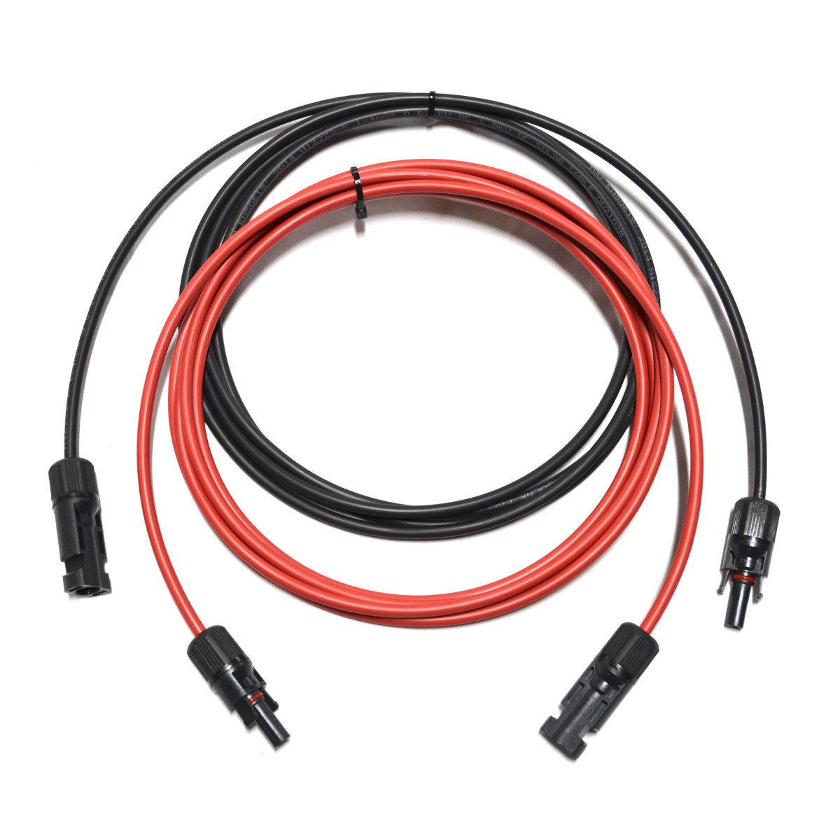 smartEC Solarkabel Verlängerungskabel 4 - 6mm² mit Stecker 2x 3m 4mm² Solarkabel, Außenduchmesser: 5,2mm (300 cm), Kabeltyp H1Z272-K IP68 Verlängerungskabel 1-30 Meter