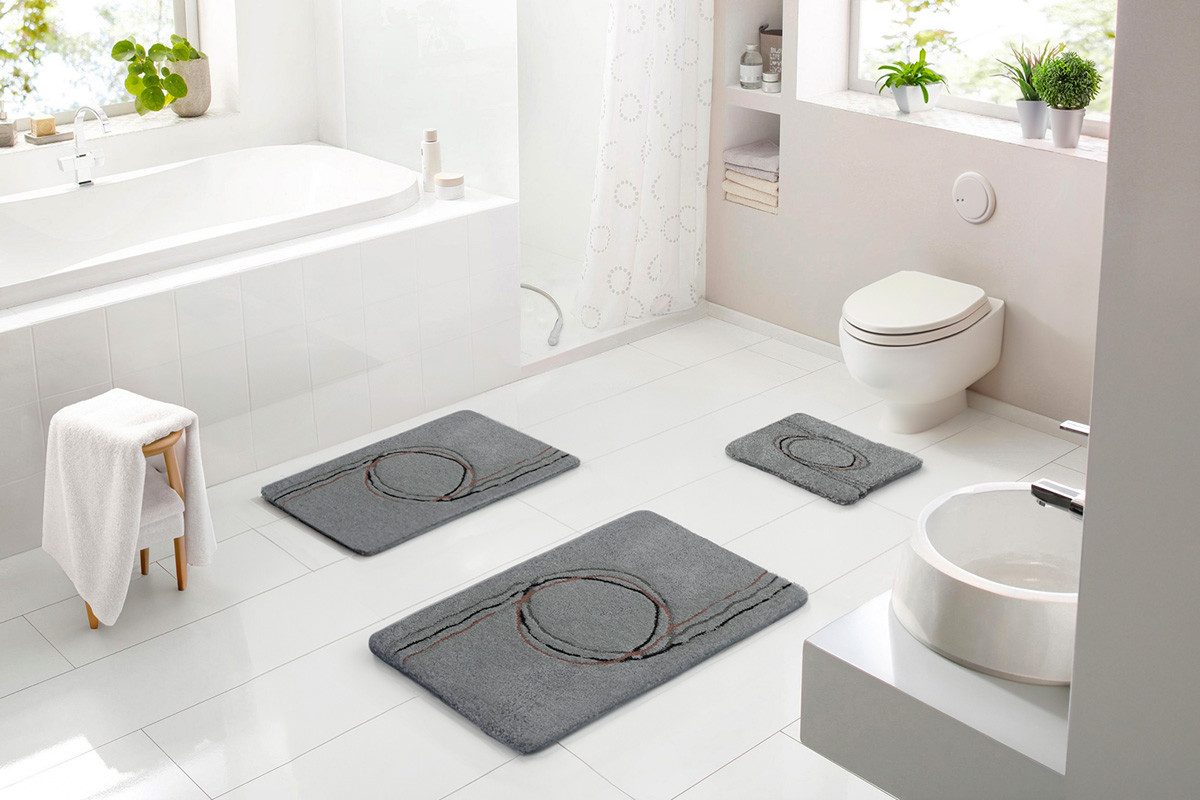 Batex Badematte Bolia, Höhe 27 mm, rutschhemmend beschichtet, fußbodenheizungsgeeignet, Polyacryl, rechteckig, extra weiches und pflegeleichtes Garn