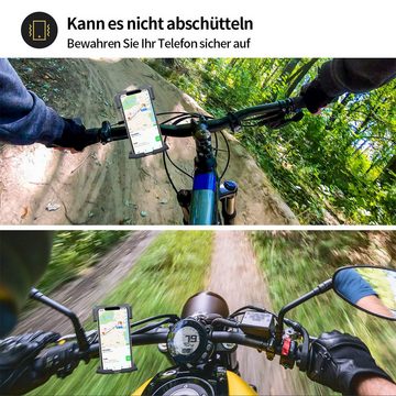 DOPWii Motorrad-Telefonhalterung, 360° drehbare Autohalterung, Schwarz/Rot Handy-Halterung