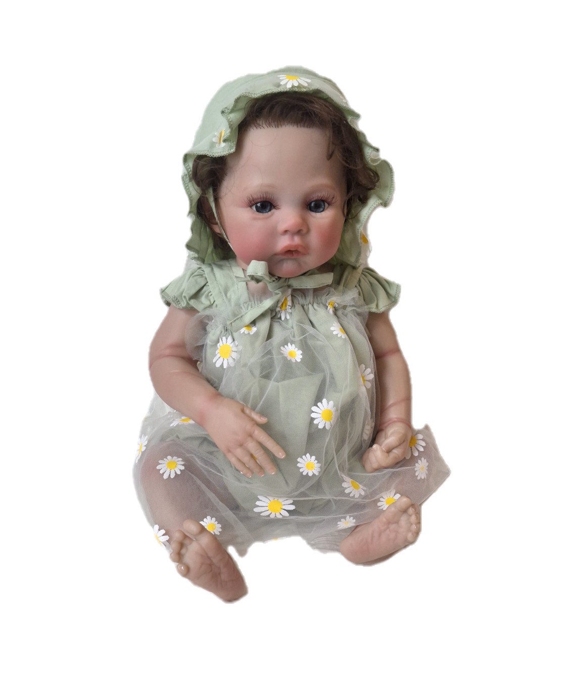 Babypuppe Reborn-Puppe Vinyl-Puppe, lebensecht, Baby Mädchen 40 cm