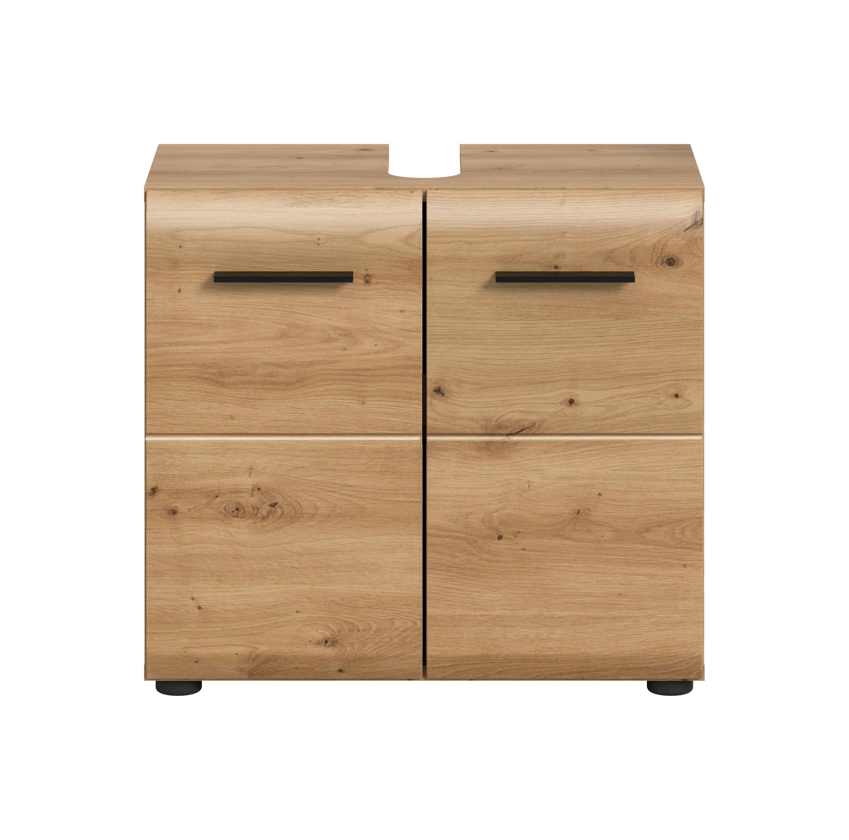 xonox.home Waschbeckenunterschrank Artisan Oak Nachbildung Melamin beschichtet modern 60x54x30 cm – Bild 2 von 5