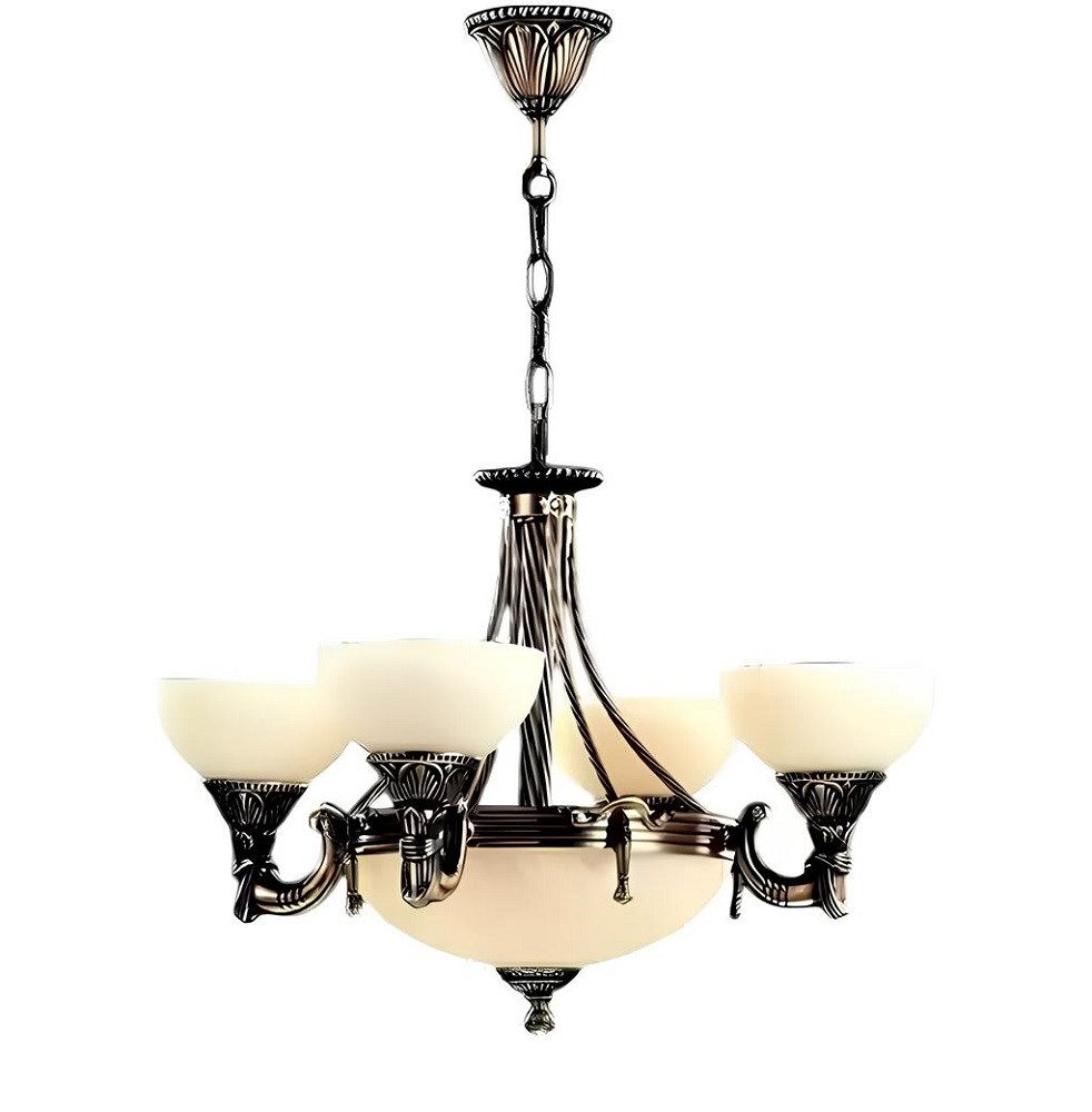 JVmoebel Kronleuchter Deckenleuchter Modern Kronleuchter Deckenlampe Beige Glas Lampe Sofort, Made in Europa