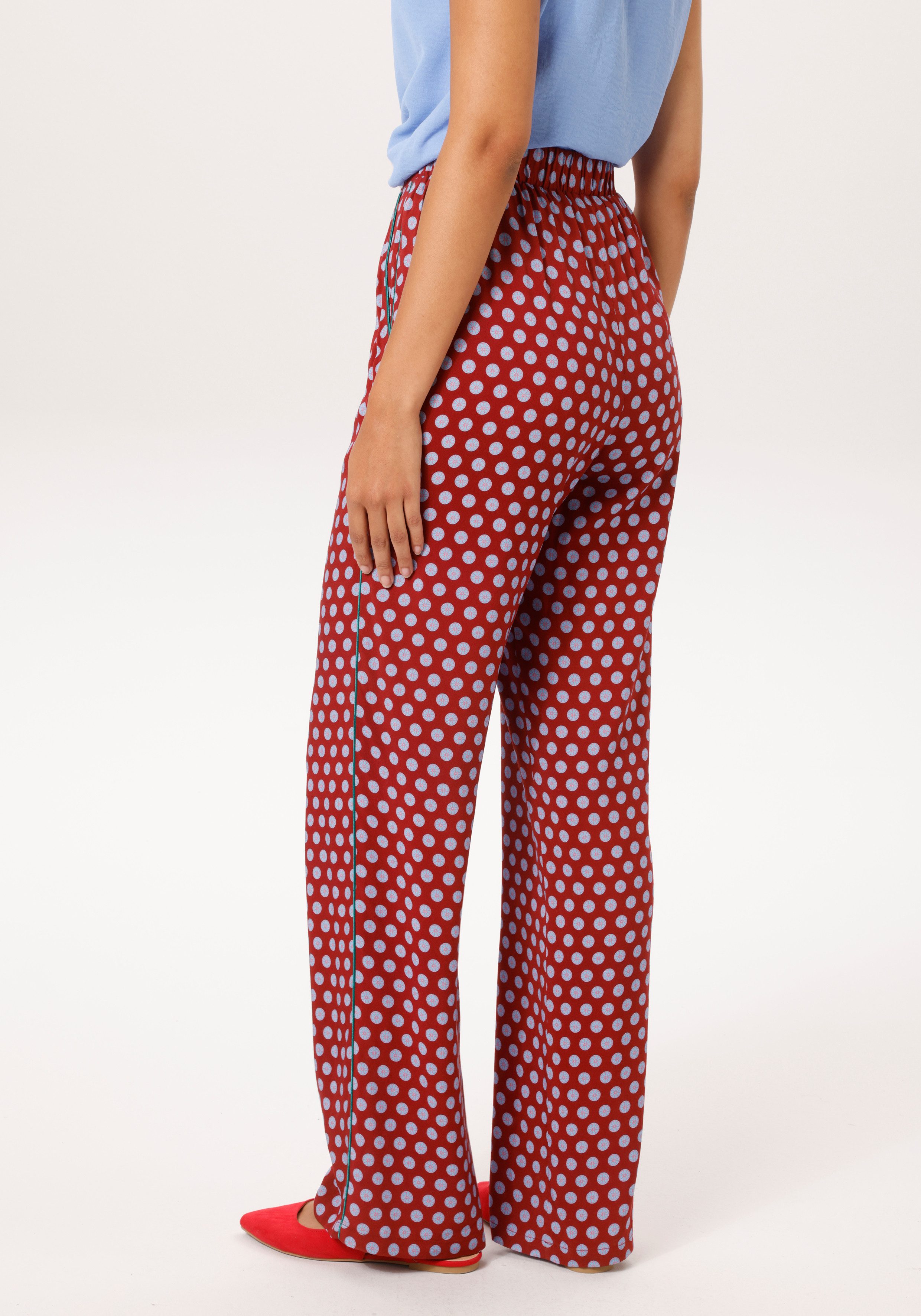 Aniston CASUAL Schlupfhose allover mit gemusterten Punkten bedruckt - NEUE KOLLEKTION