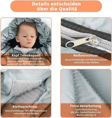 Diyarts Babyschlafsack (Baby Schlafsack Für Kinderwagen, Baby Schlafsack für Kinderwagen, 6-36 Monate), Babyschale Schlafsack mit Reißverschluss Waschbar