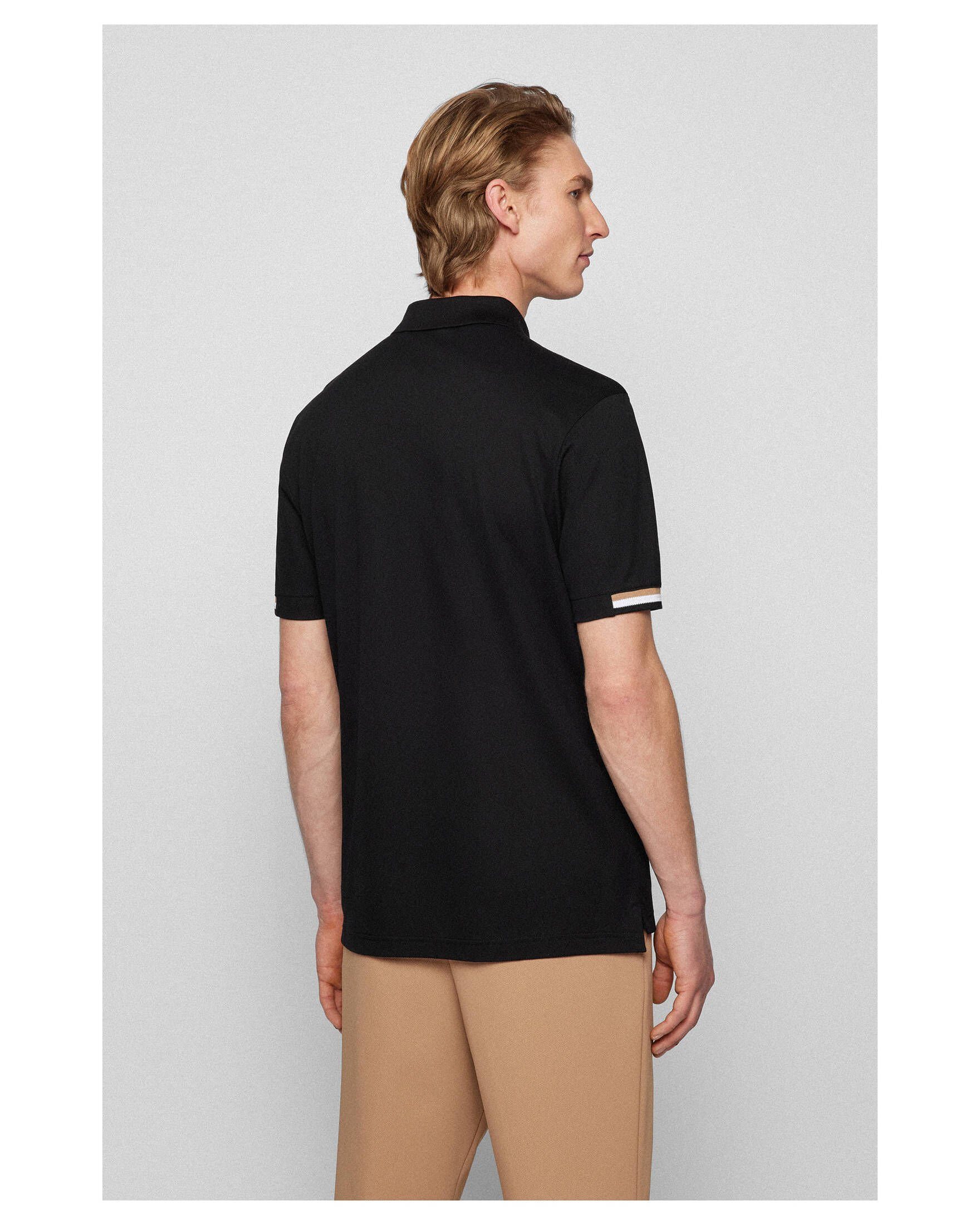 Poloshirt Poloshirt (15) (1-tlg) schwarz BOSS PARLAY Herren