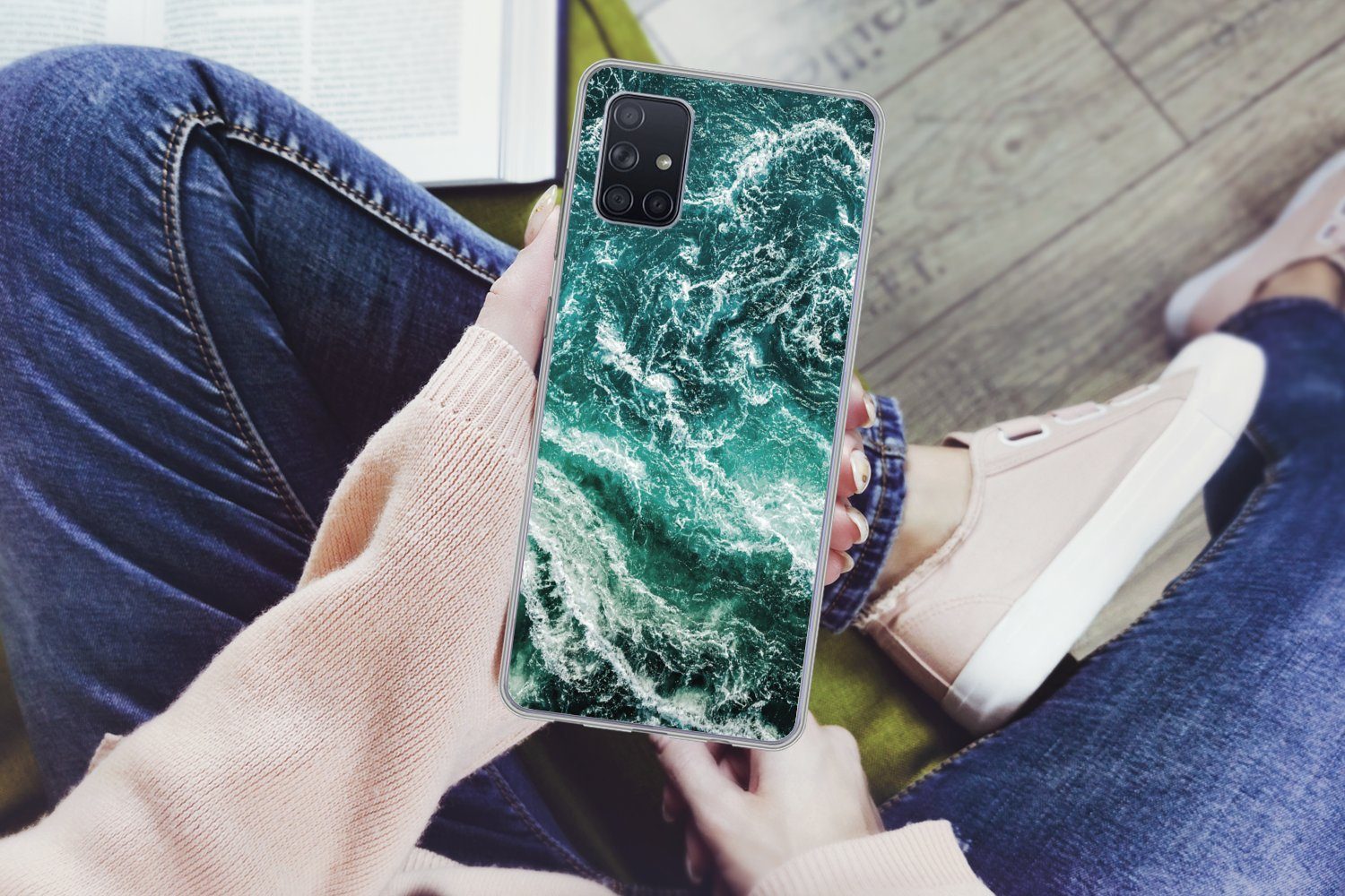 MuchoWow Handyhülle für Samsung Galaxy A51 Marmor - Gemustert - Natursteine, Smartphone-Bumper, Print, Handy Schutzhülle Dünn