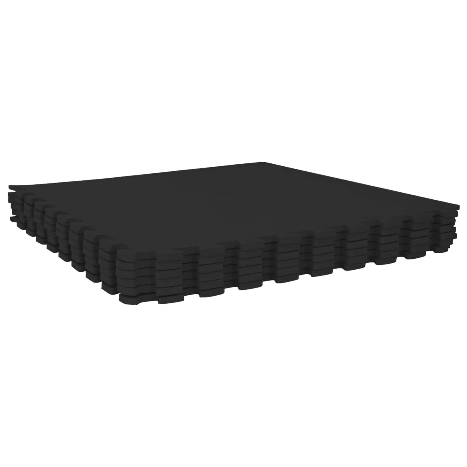 vidaXL Bodenmatte Fußmatten 24 stk. Schwarz 8,64 m² EVA-Schaum (24-St) – Bild 4 von 5