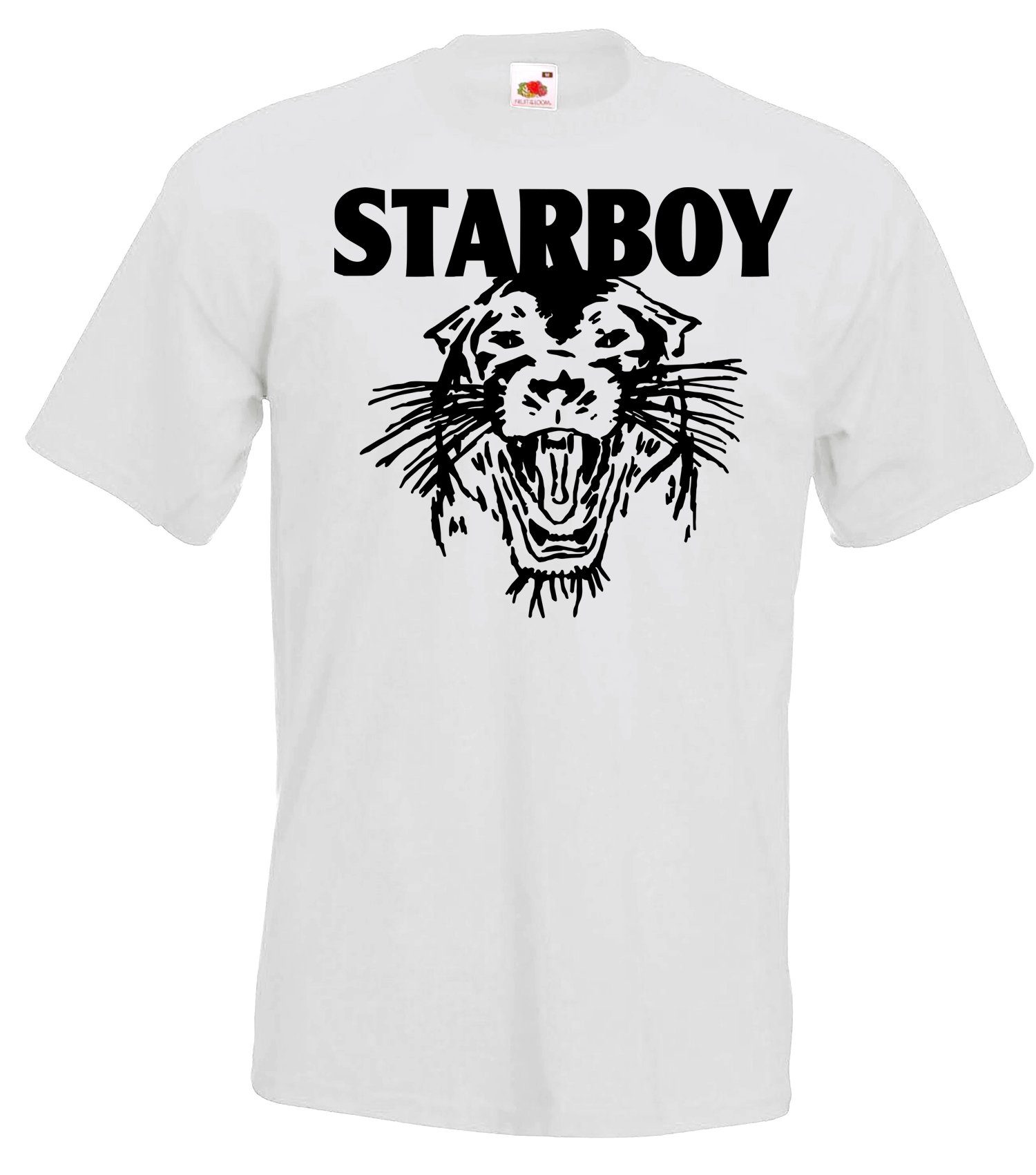 Youth Designz Herren T-Shirt trendigem Weiss mit Frontprint T-Shirt Starboy