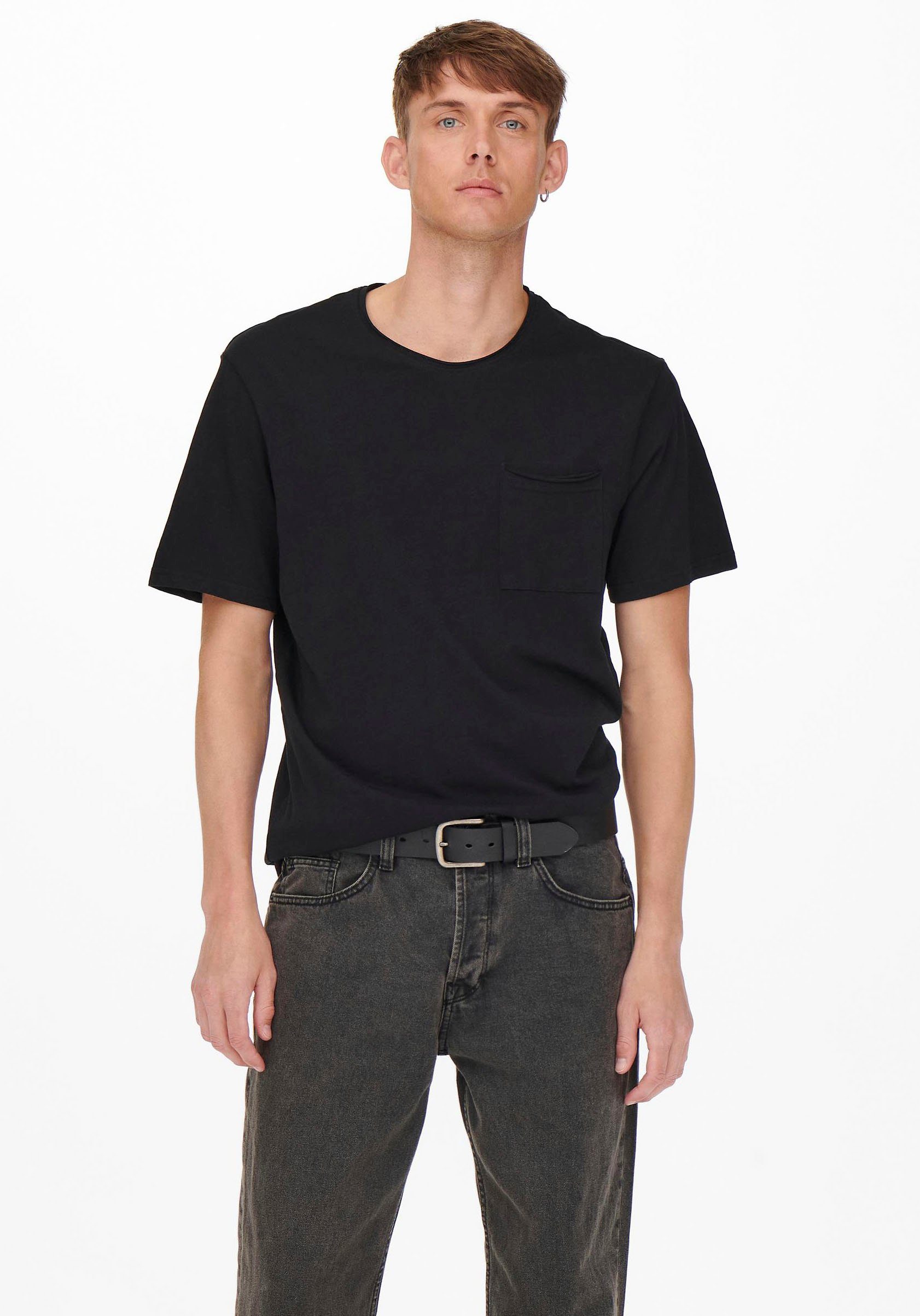 ONLY & SONS T-Shirt ROY schwarz