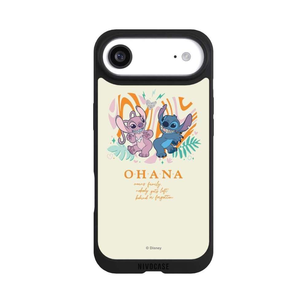 NIVOCASE Handyhülle Lilo & Stitch Offizielles Lizenzprodukt Disney Stitch and Angel, Apple iPhone Air Handyhülle Hülle NIVOpure Case Schwarz