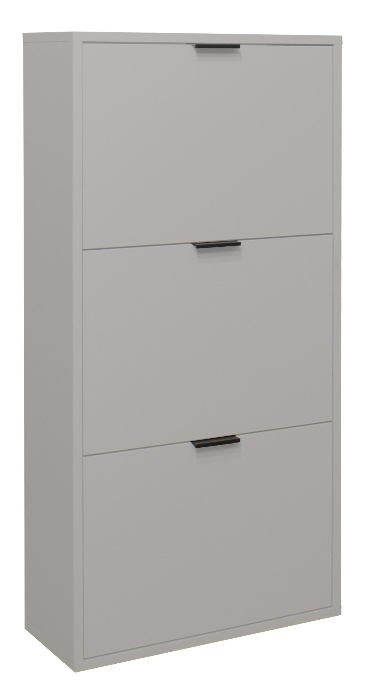Mäusbacher Schuhschrank in kreidegrau matt lack - 61x126x25cm (BxHxT)